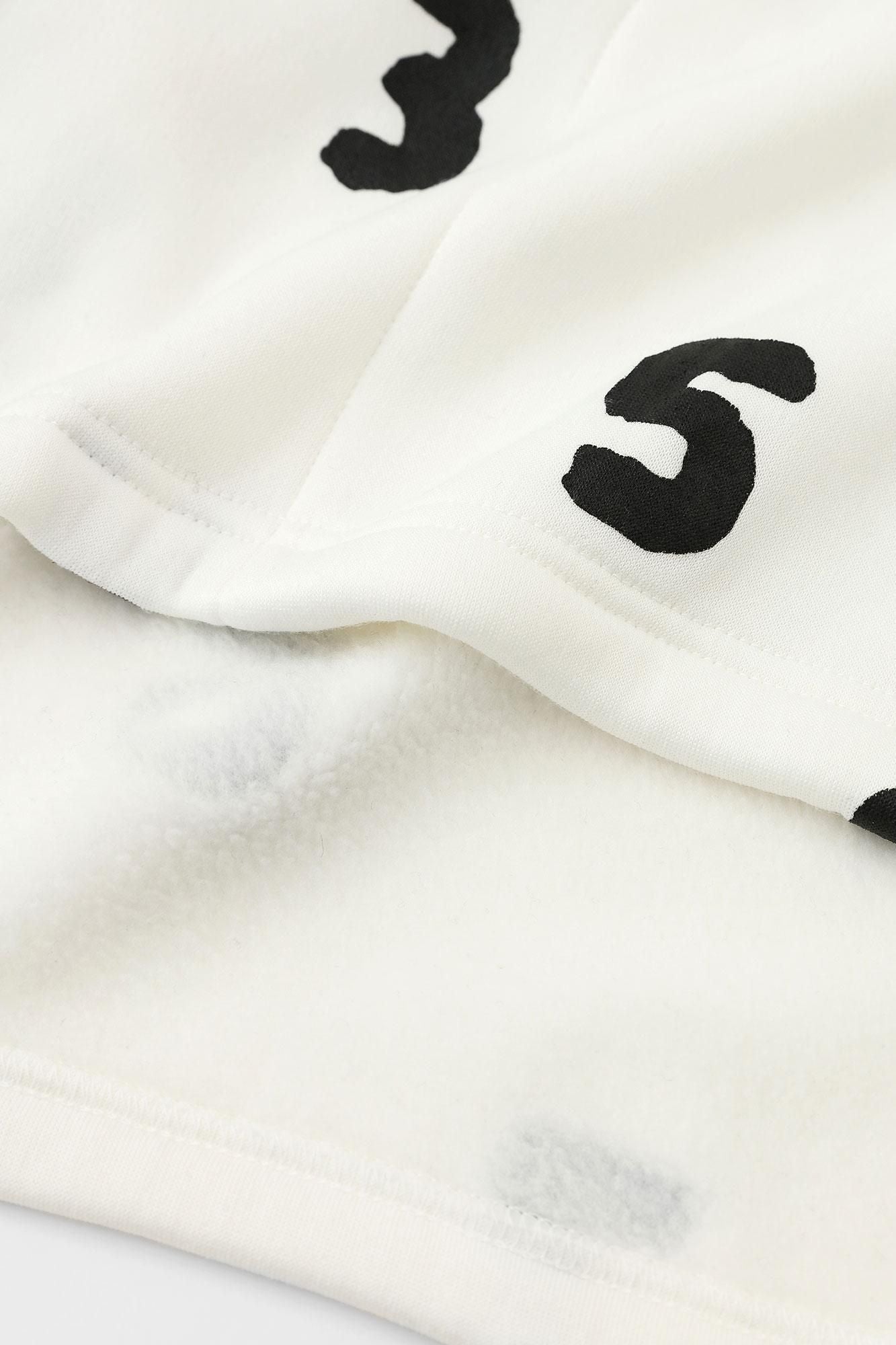 內起絨抓絨 H.W.S 套頭上衣/SO-SU-U十數 白色