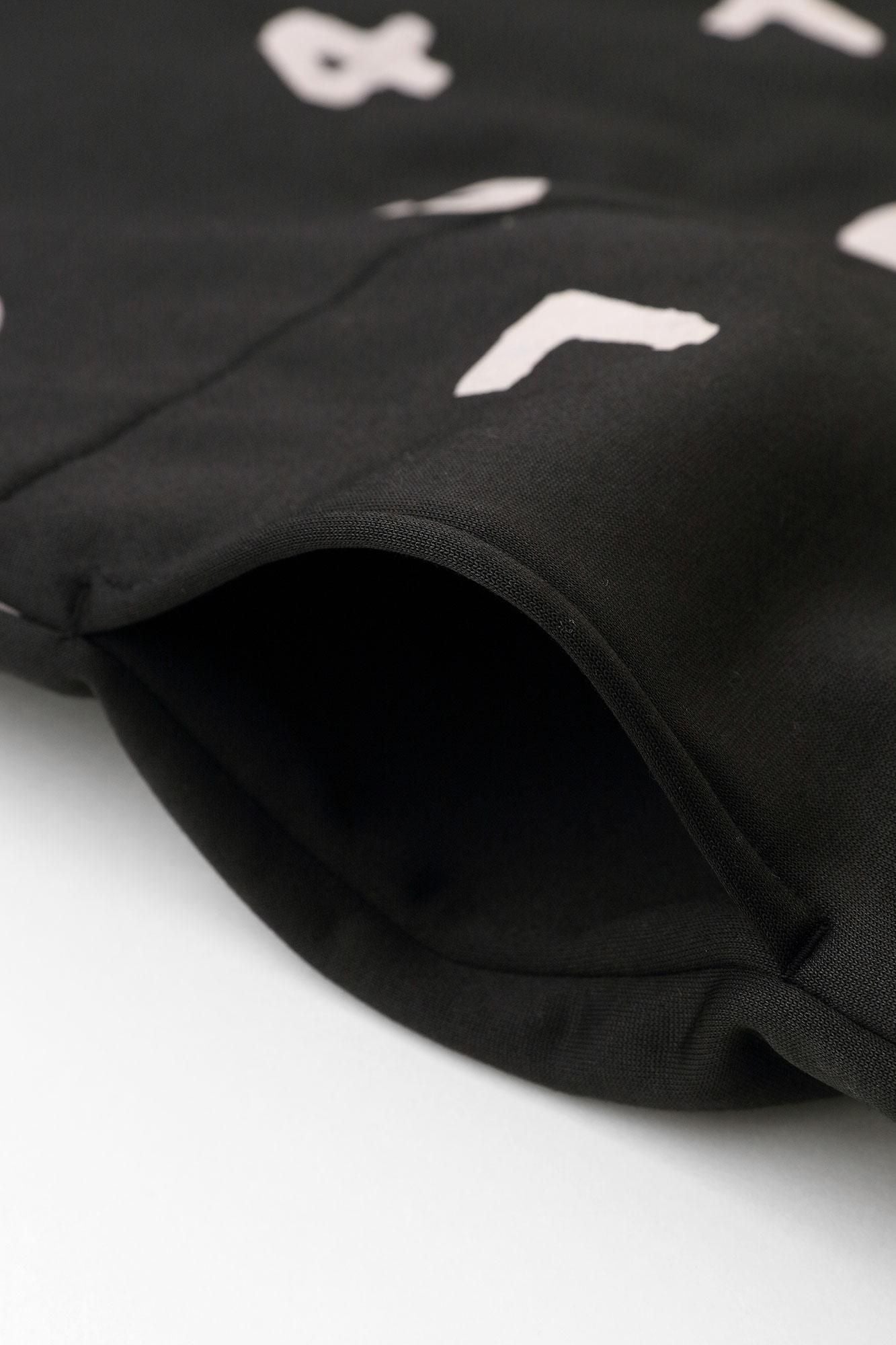 內起絨抓絨 H.W.S 套頭上衣/SO-SU-U十數 黑色