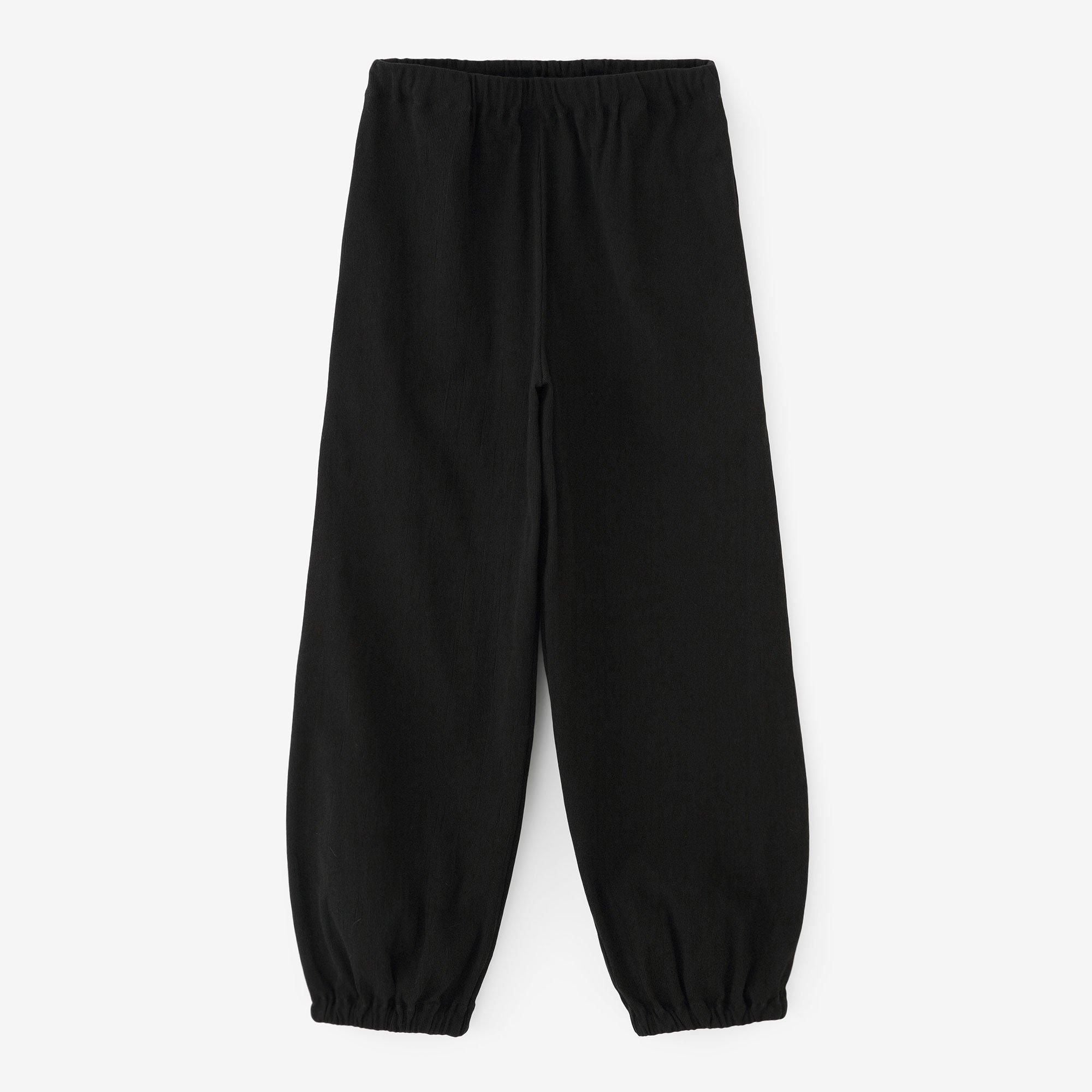 高島縮 20/10 ピケエンボス 作務衣(さむえ) 下/濡羽色(ぬればいろ)