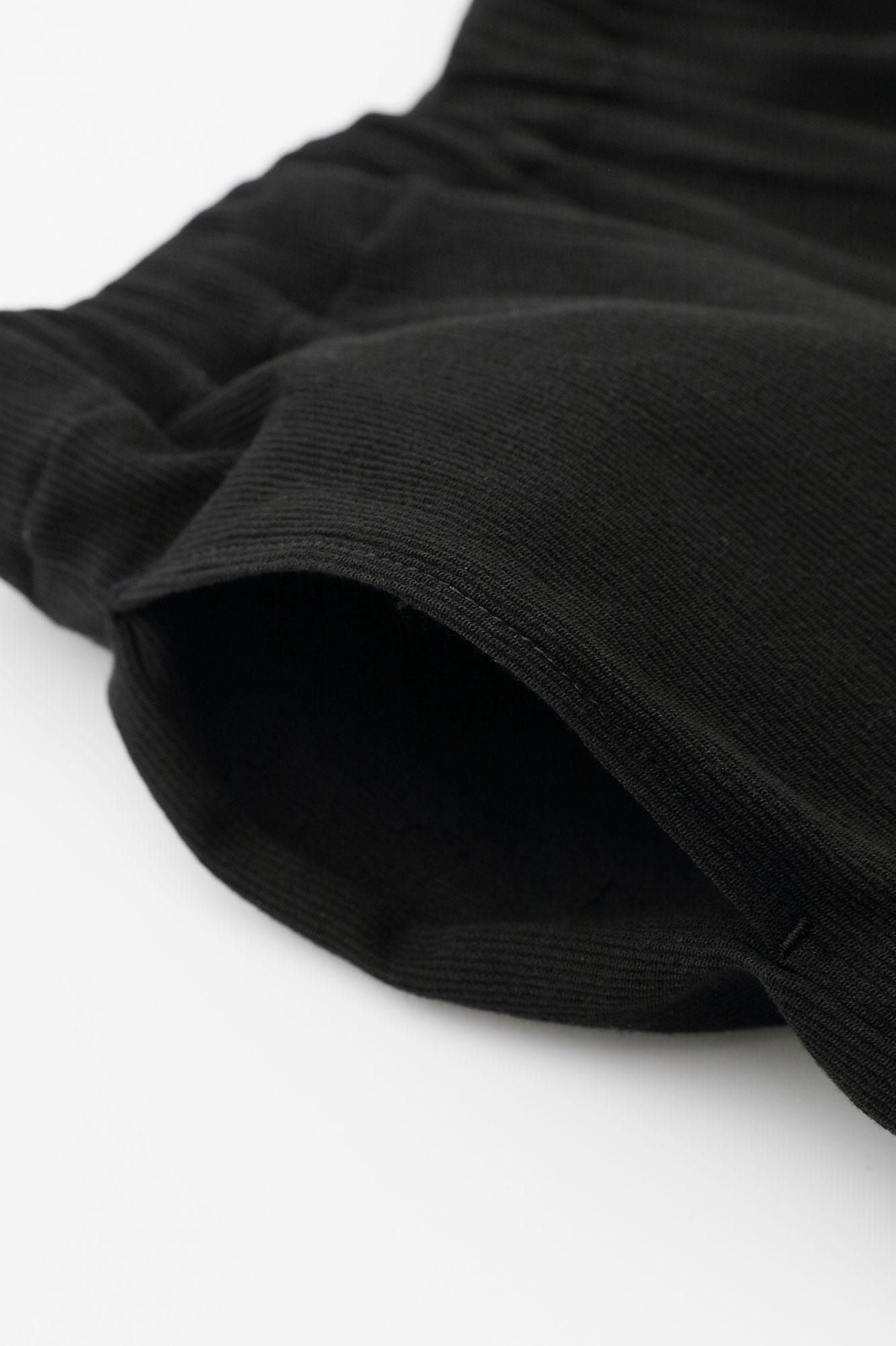 高島縮 20/10 ピケエンボス 作務衣(さむえ) 下/濡羽色(ぬればいろ)