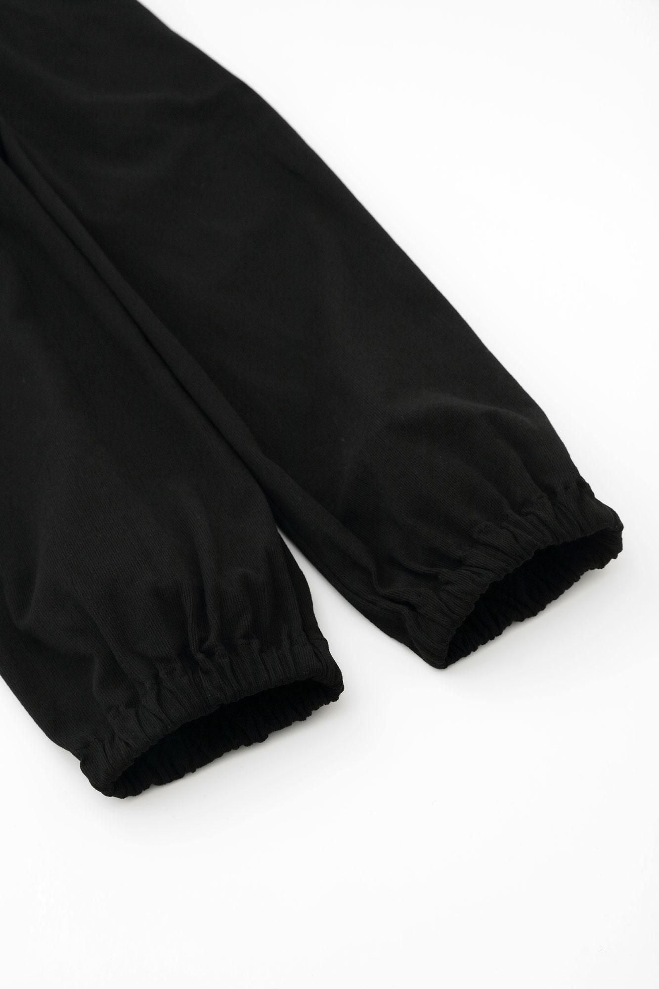 高島縮 20/10 ピケエンボス 作務衣(さむえ) 下/濡羽色(ぬればいろ)