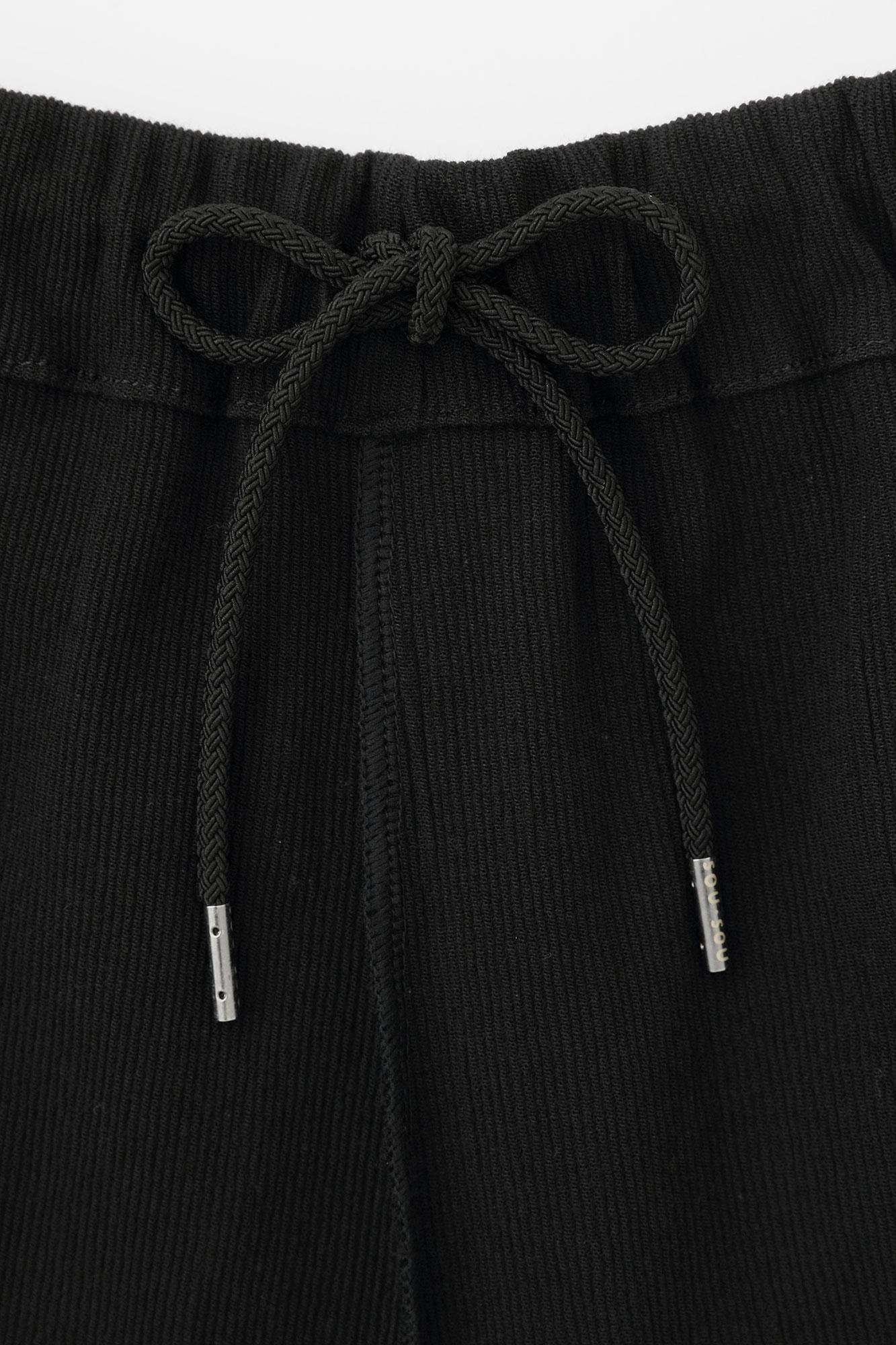 高島縮 20/10 ピケエンボス 作務衣(さむえ) 下/濡羽色(ぬればいろ)