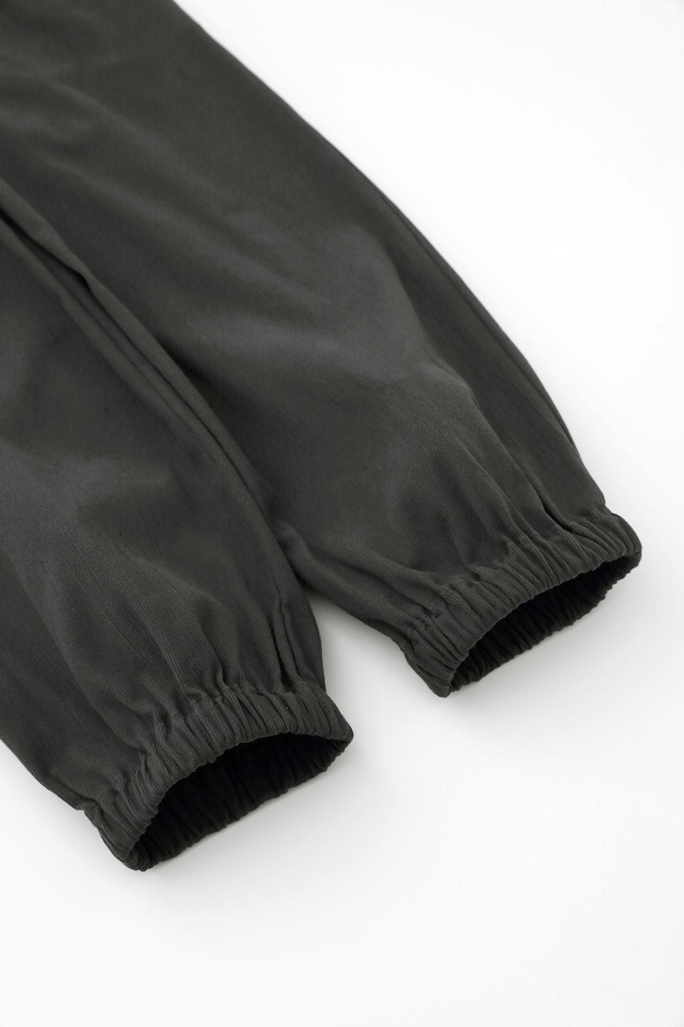 高島縮 20/10 ピケエンボス 作務衣(さむえ) 下/濃灰(こいはい)