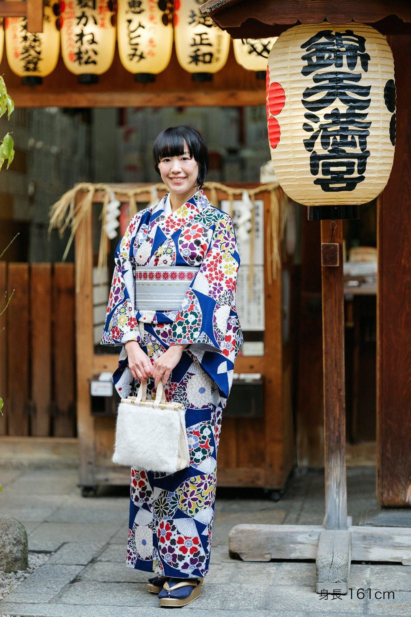 【お仕立て付き】モスリン 着物(総裏仕立て)/扇(おうぎ)【※お届けに約7週間】