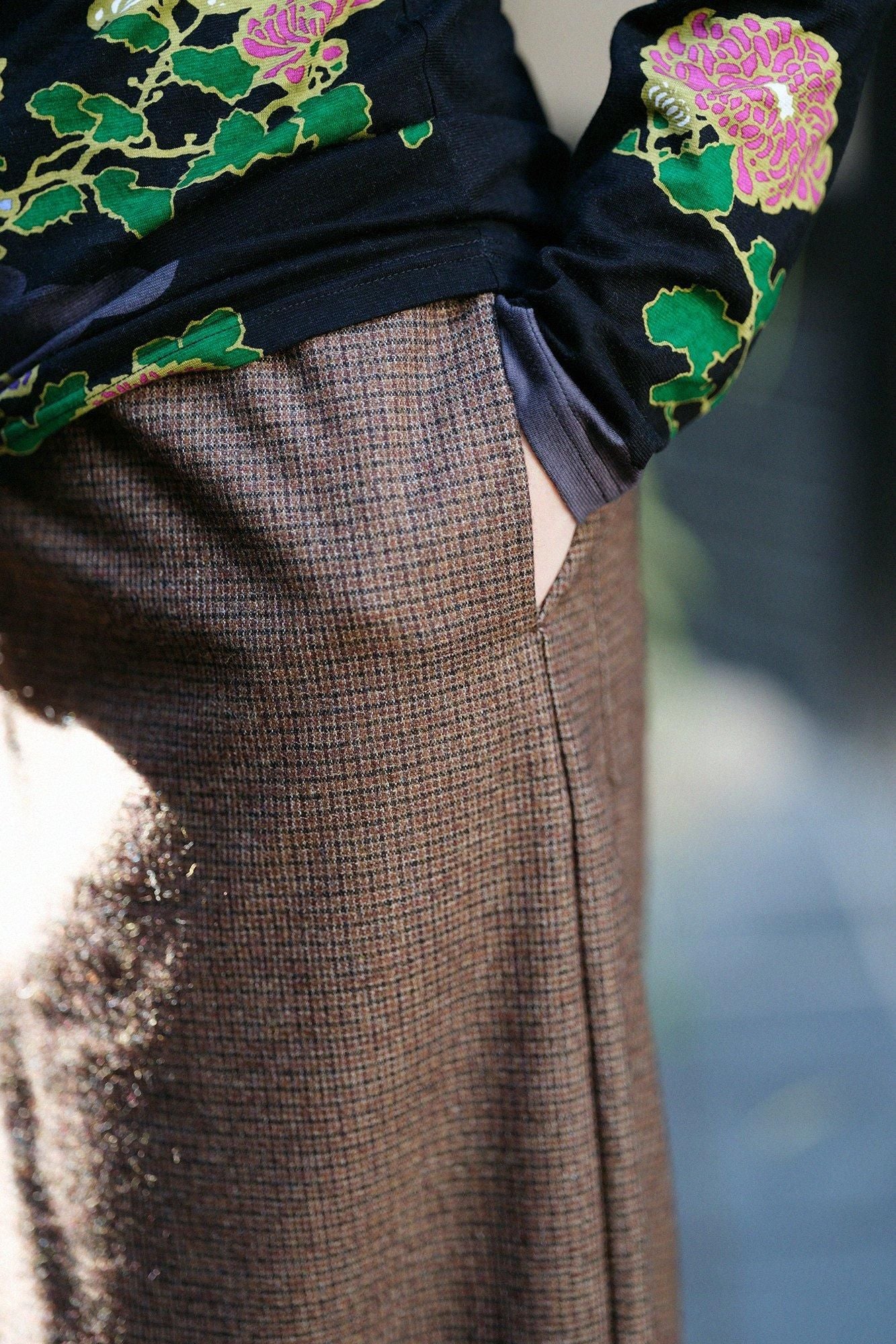 【Online】Cotton-wool Lattice Weave Wrap Harem Pants(TakaMikan SkirtstomachPants and Skirts)/Tea Brown