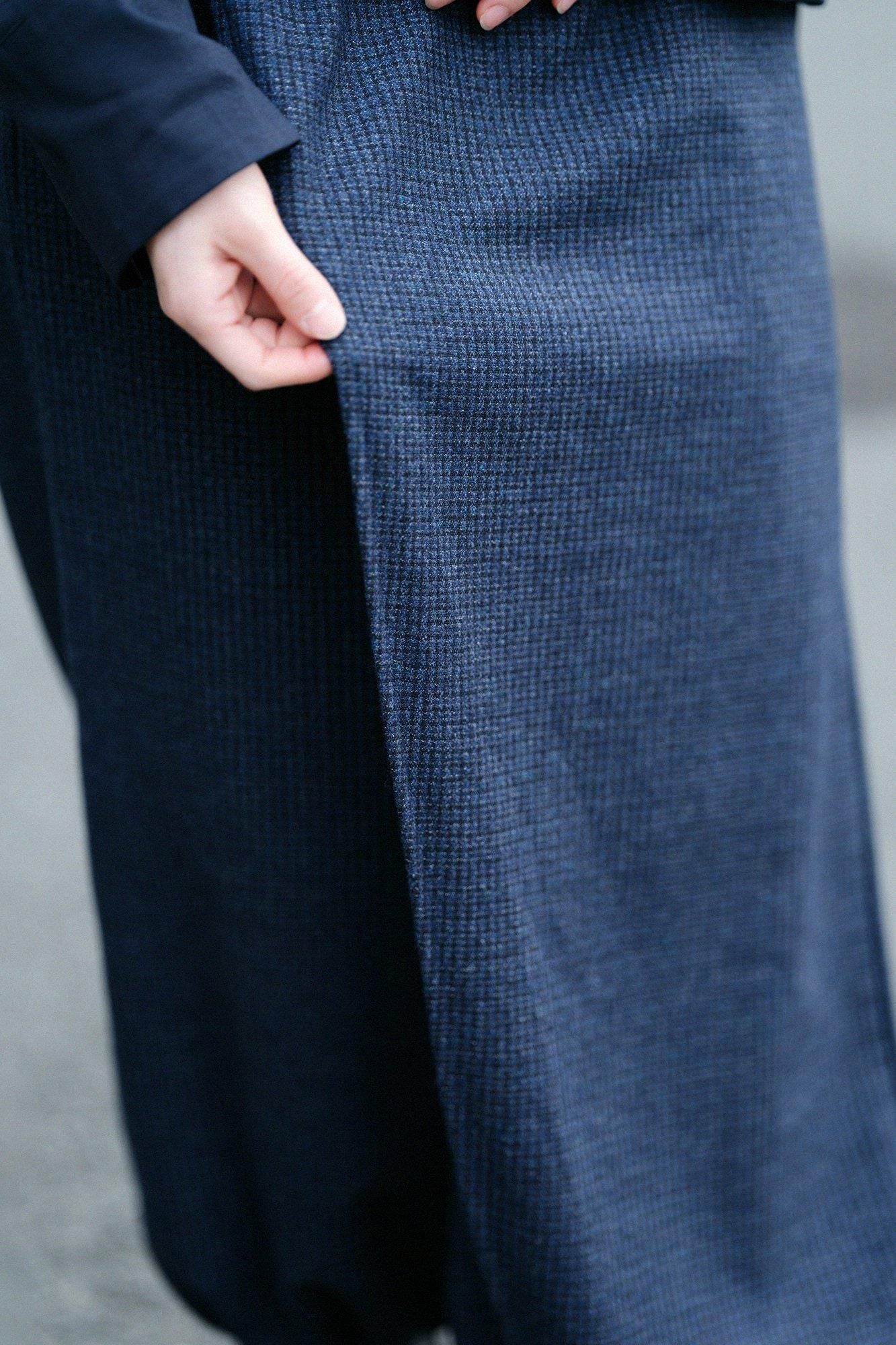 Fluff, tissage en treillis, Takamikan Ishita/Bleu foncé