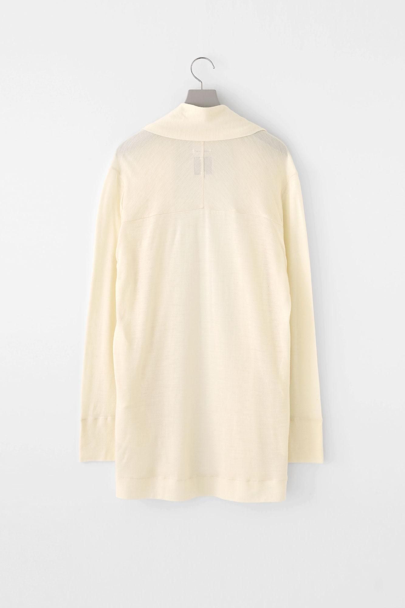 超級 150 年代平針織 可洗羊毛蘭陀外套/鳥白色