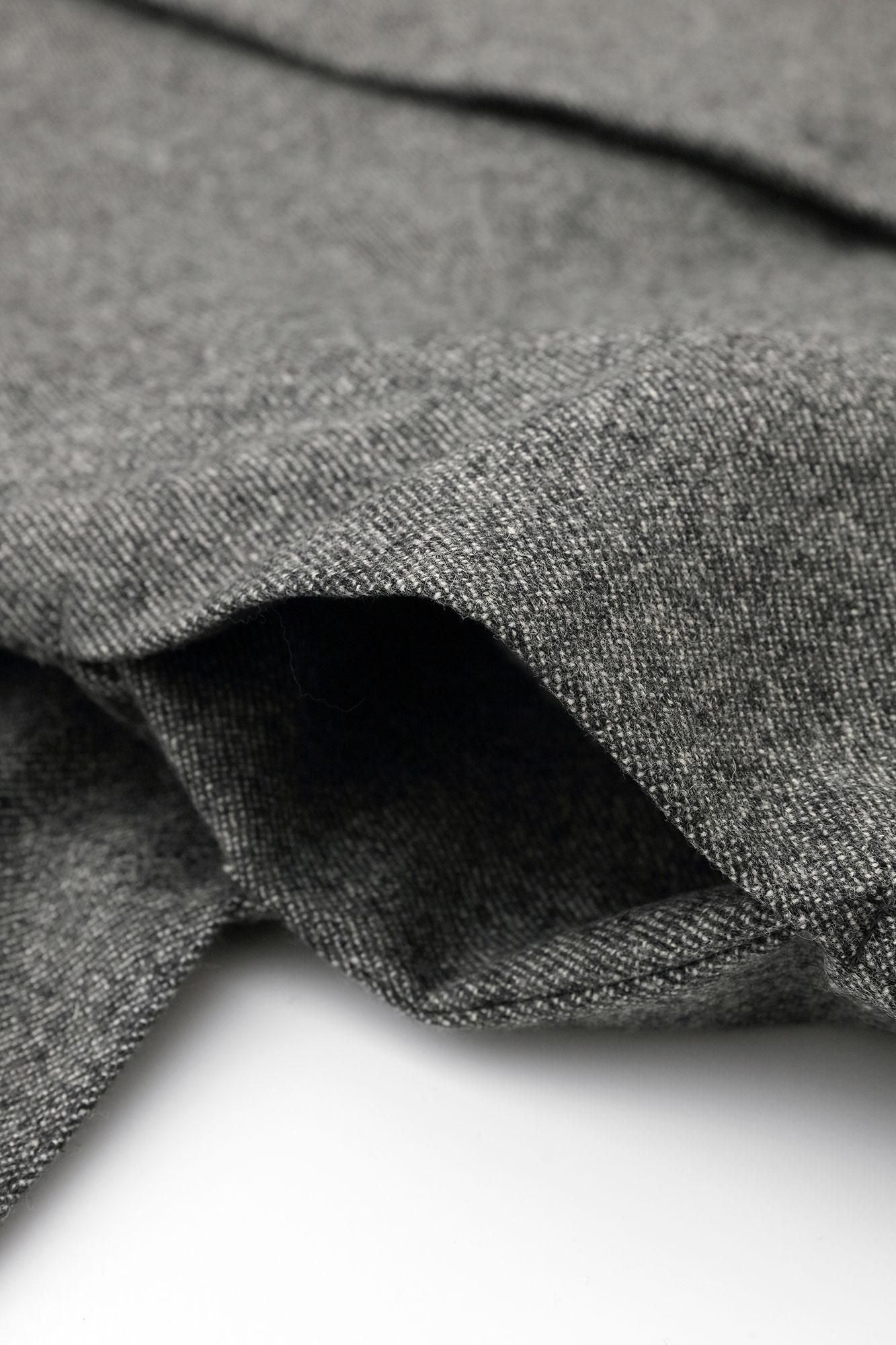 Combed Yarn Twill Weave Kimono Sleeve Coat with Lining / Heather Dark Grey