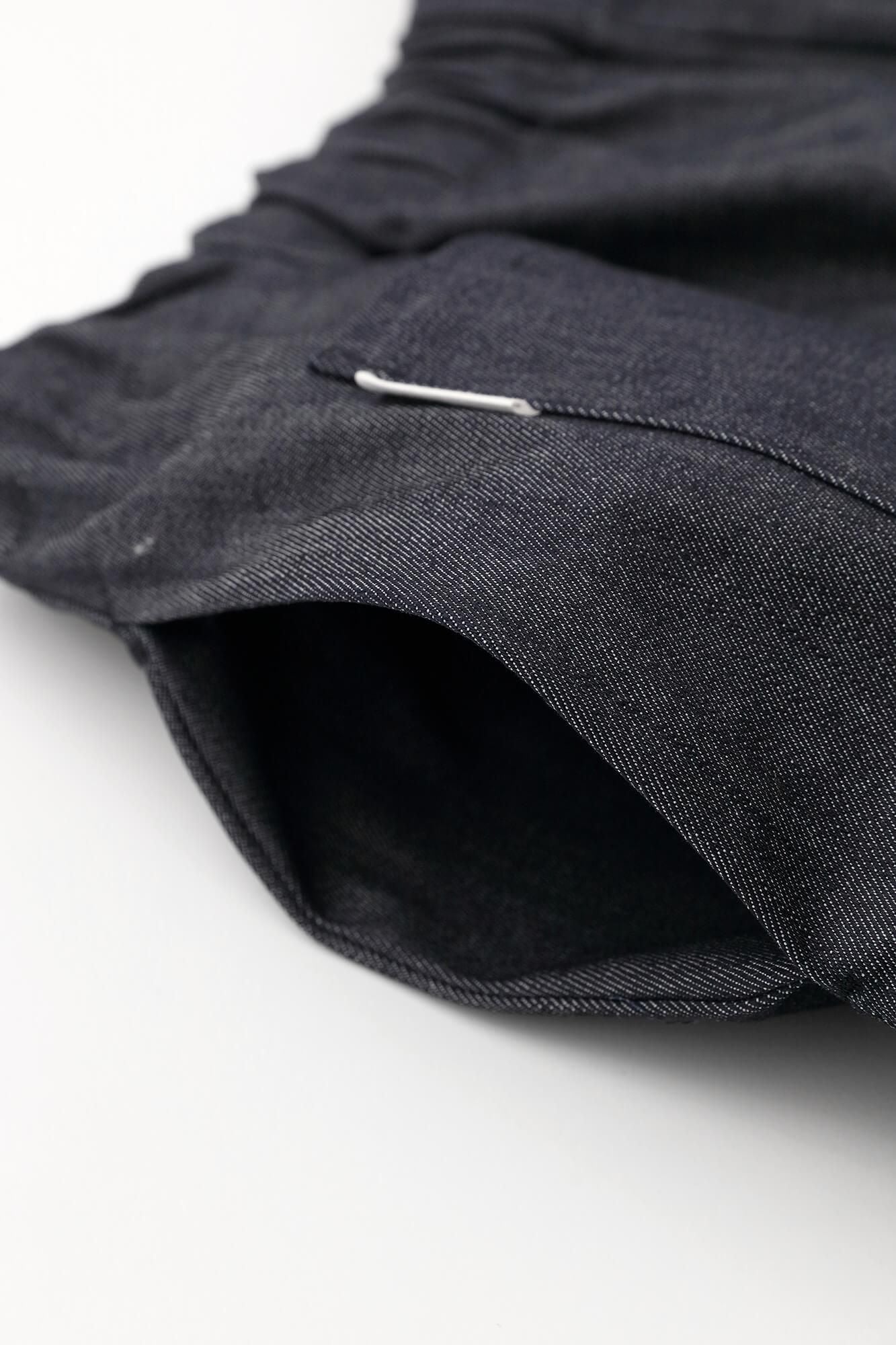 【net限定】ストレッチデニム 広形(ひろなり)もんぺ/濃紺(のうこん)