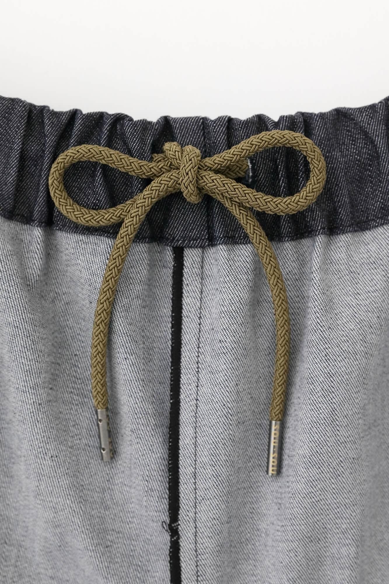 【net限定】ストレッチデニム 広形(ひろなり)もんぺ/濃紺(のうこん)