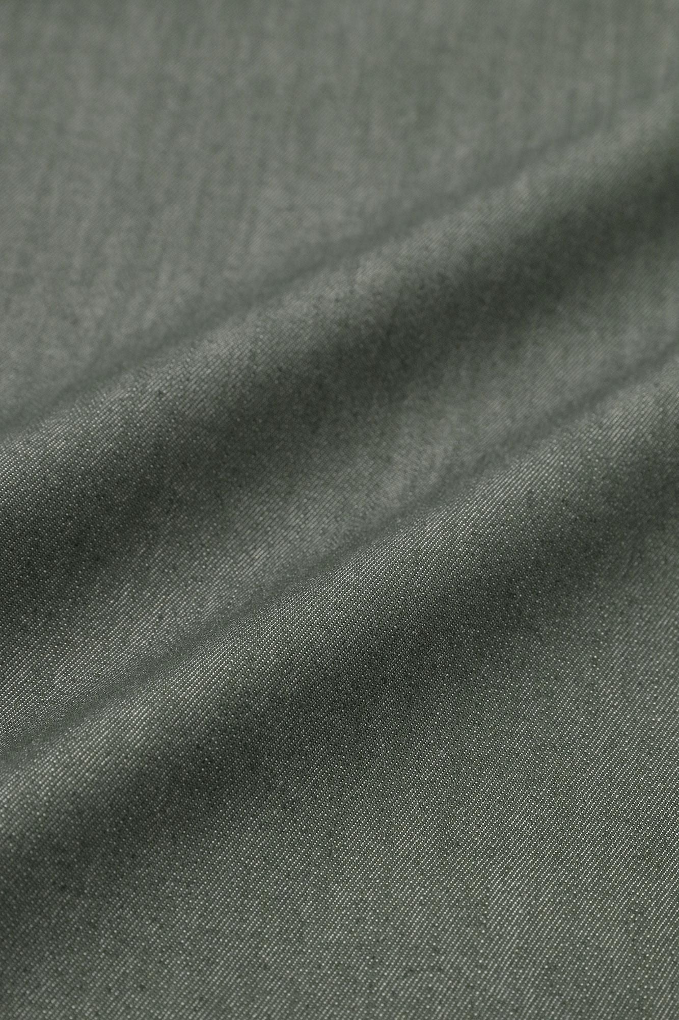 Stretch Denim Wide-legged Pants / Moss Green