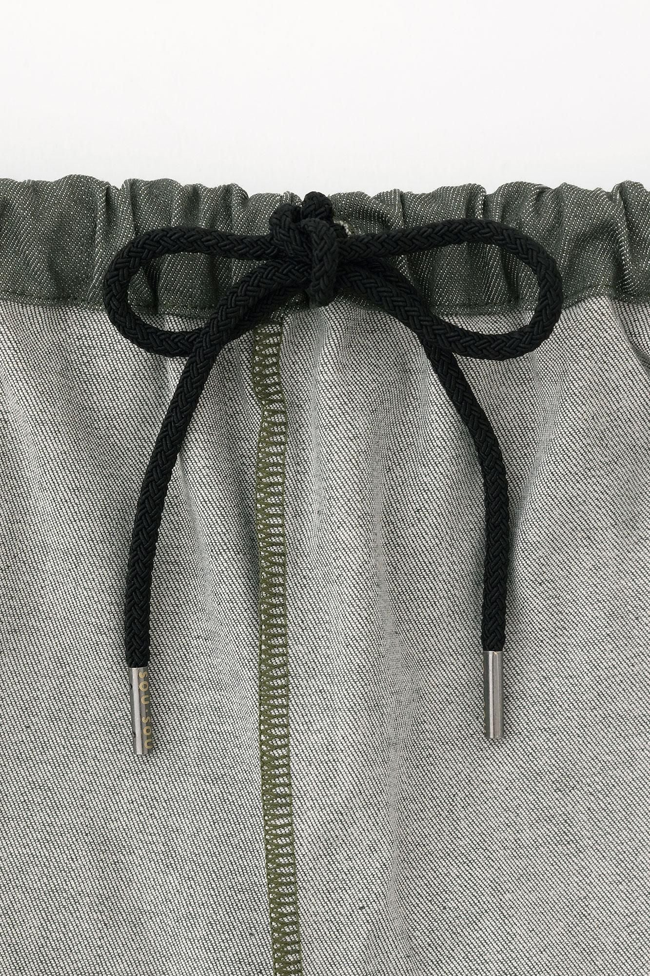 彈性牛仔布 工人褲/青苔色