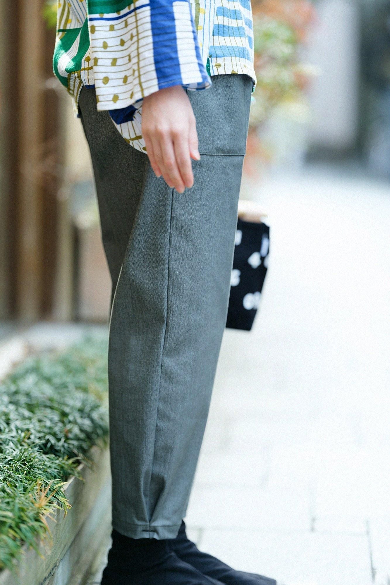 Plis denim stretch/couleur bleu mousse
