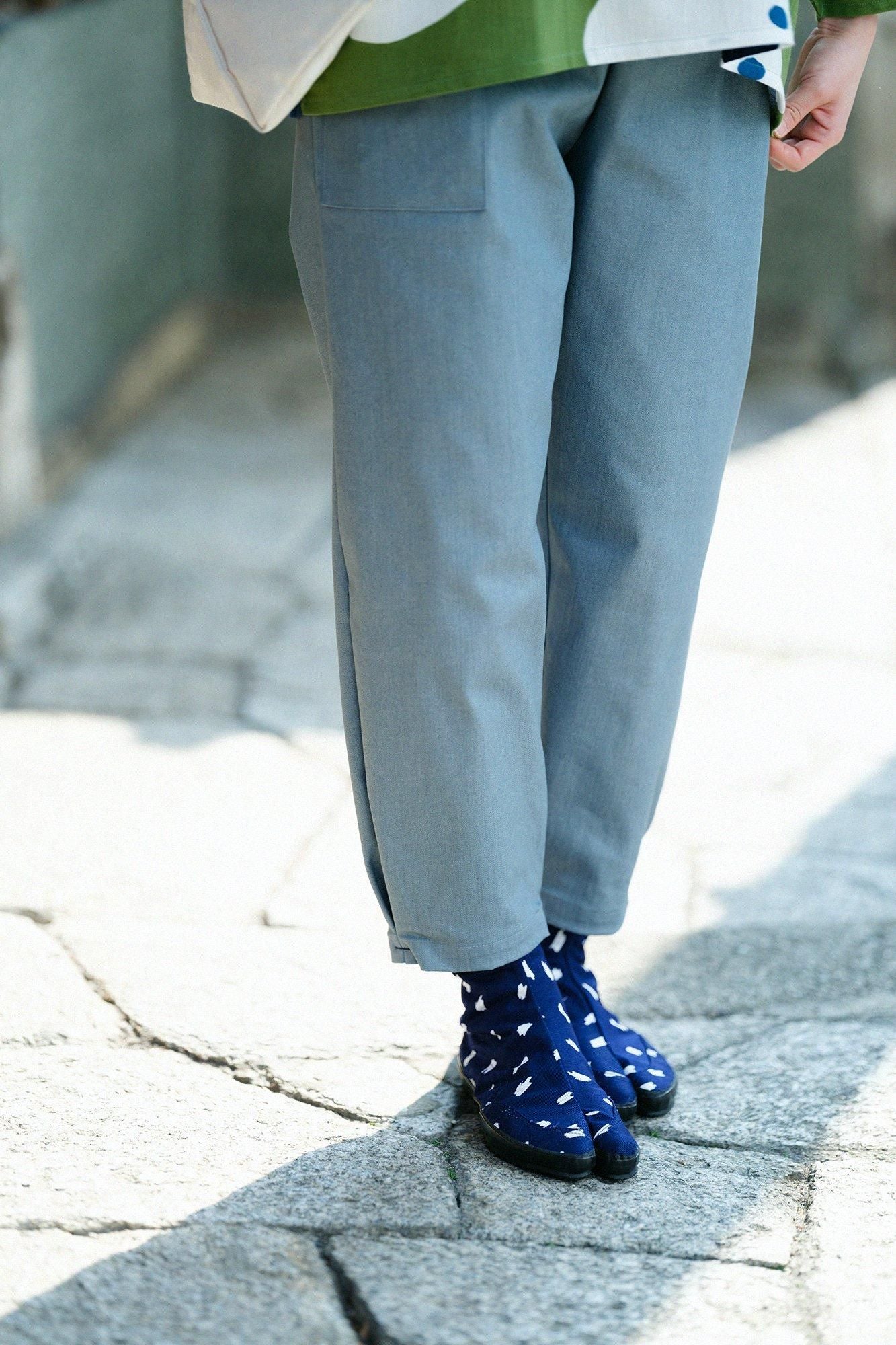 伸展牛仔布,褶皱,monpe/minato nezu