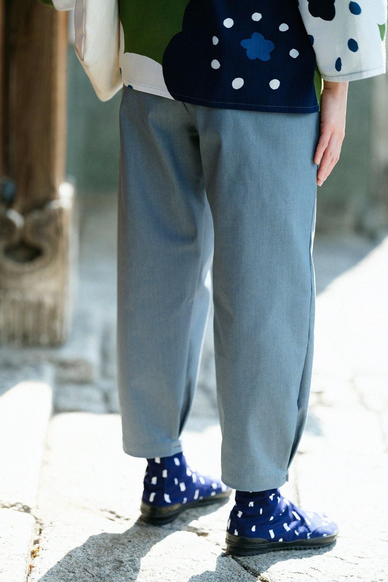 伸展牛仔布,褶皱,monpe/minato nezu