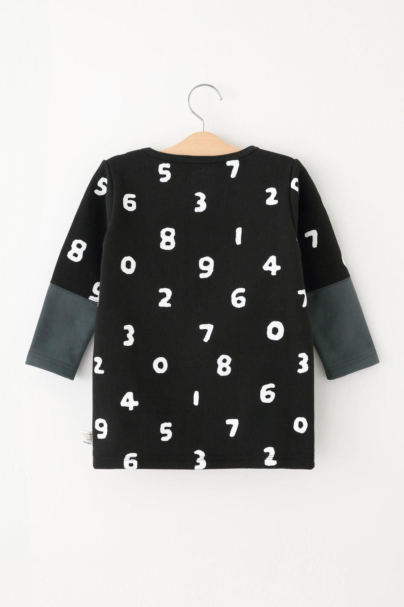 ● Fleece Lining Bi-color Sleeve Square Neck Shirt Akome / SO-SU-U Black