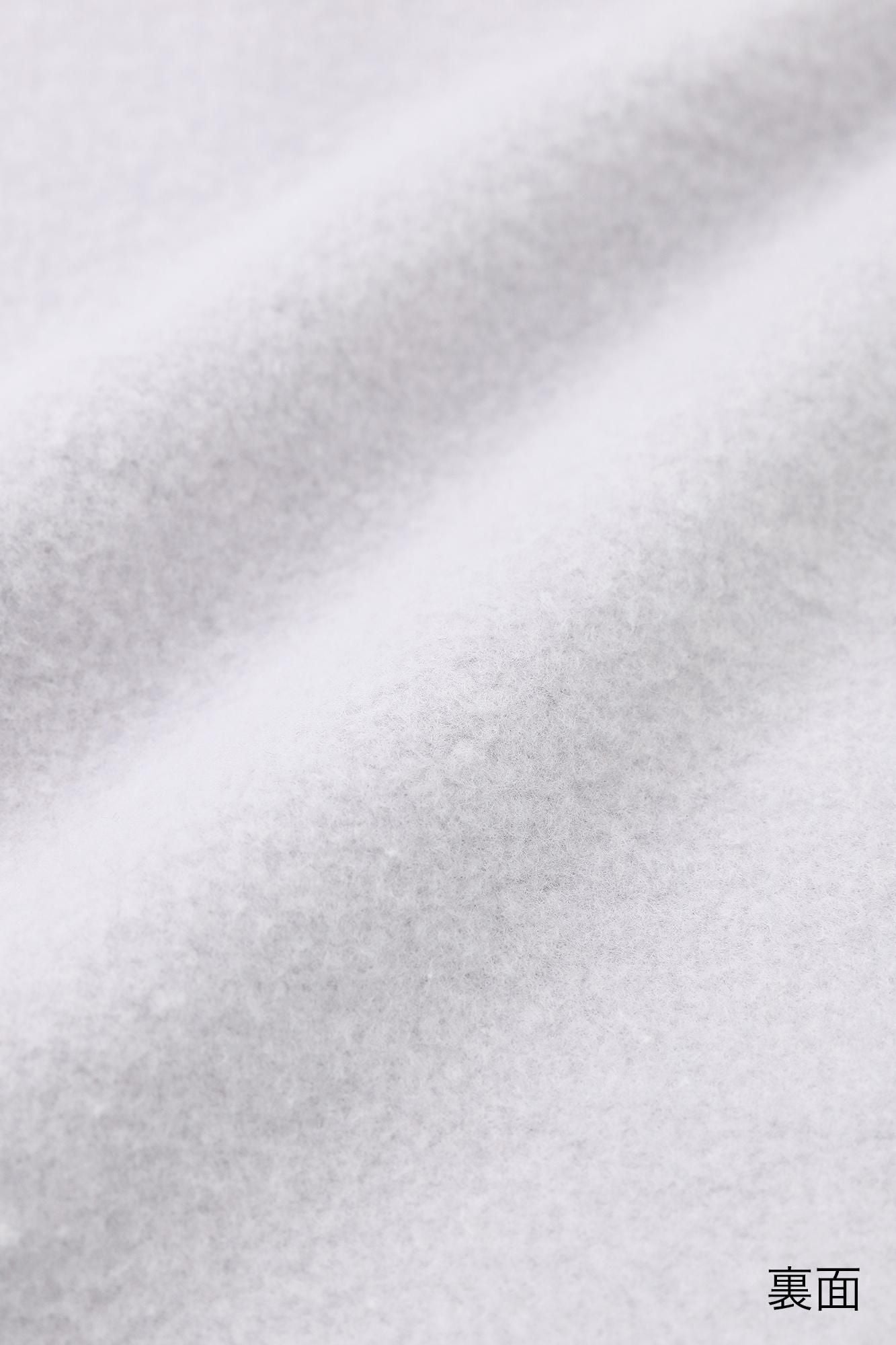 ● Fleece Lining Bi-color Sleeve Square Neck Shirt Akome / Interstices and Stripes Light Blue