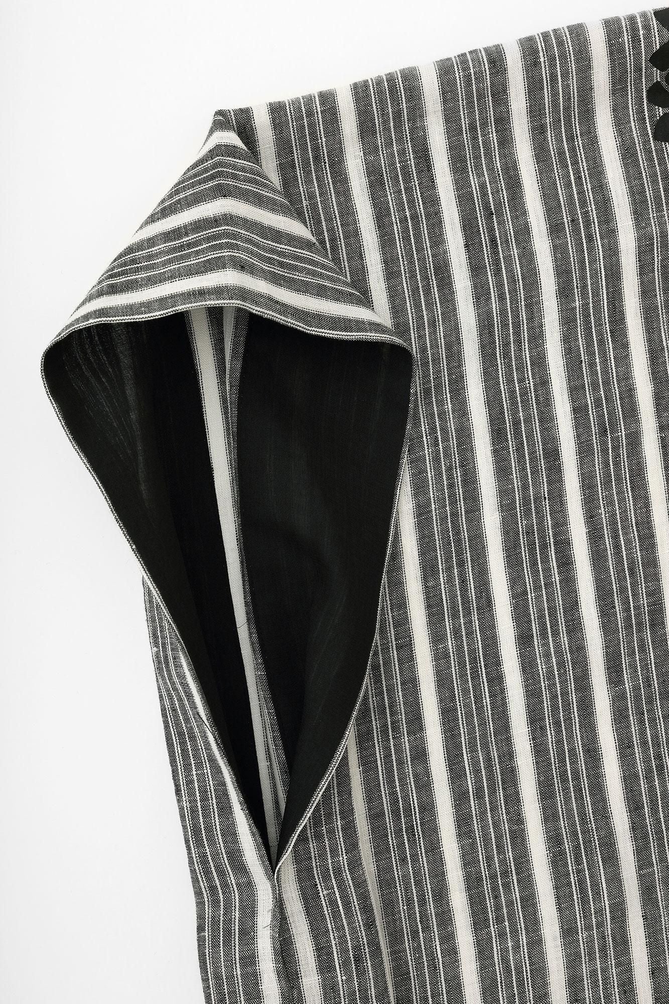 麻 如月披風斗篷/雲間菊和留白