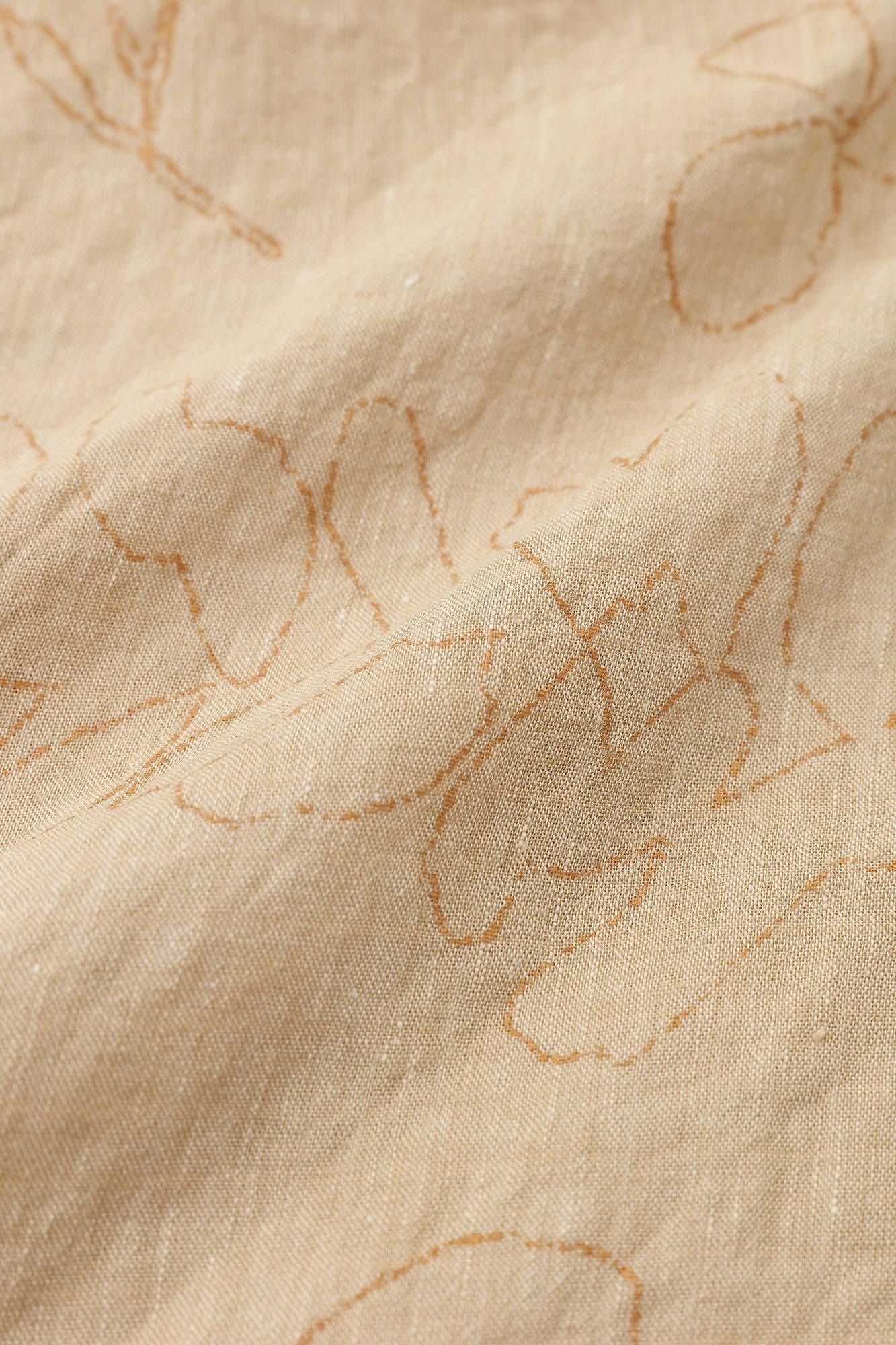 【net limited】Linen-Rayon Blend Kisaragi Poncho/Rural Woodland Swayand Blank Winter Moss Color