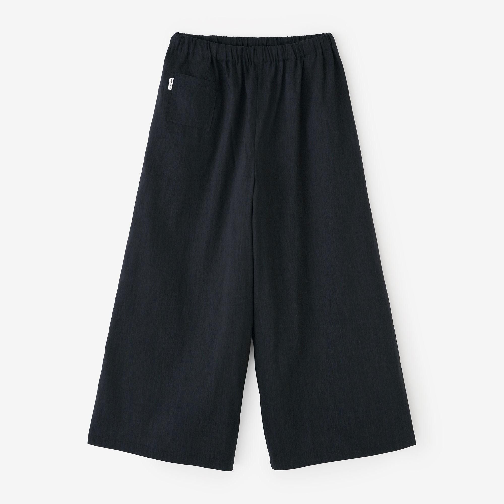 Linen Wide-legged Pants / Dark Navy