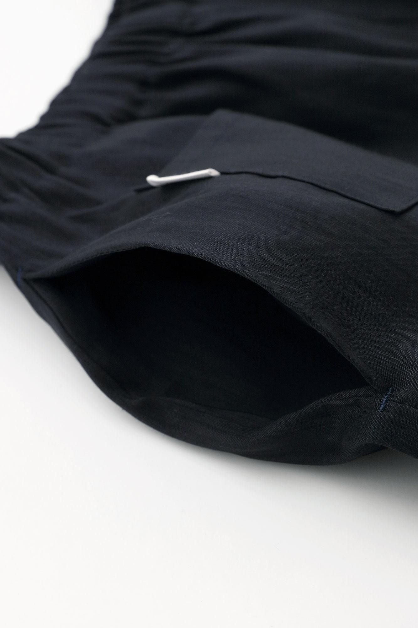 Linen Wide-legged Pants / Dark Navy