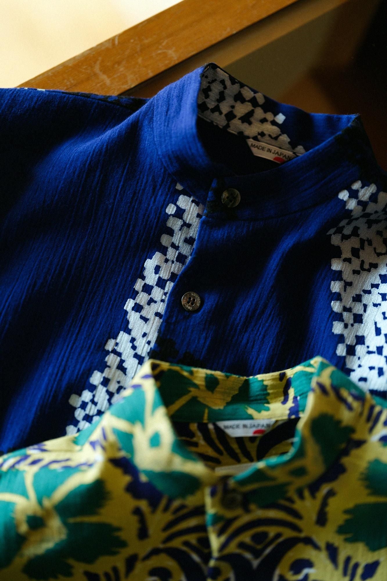 Chizimi Cotton 20/20 Kimono Sleeve Blouse / Tied-up