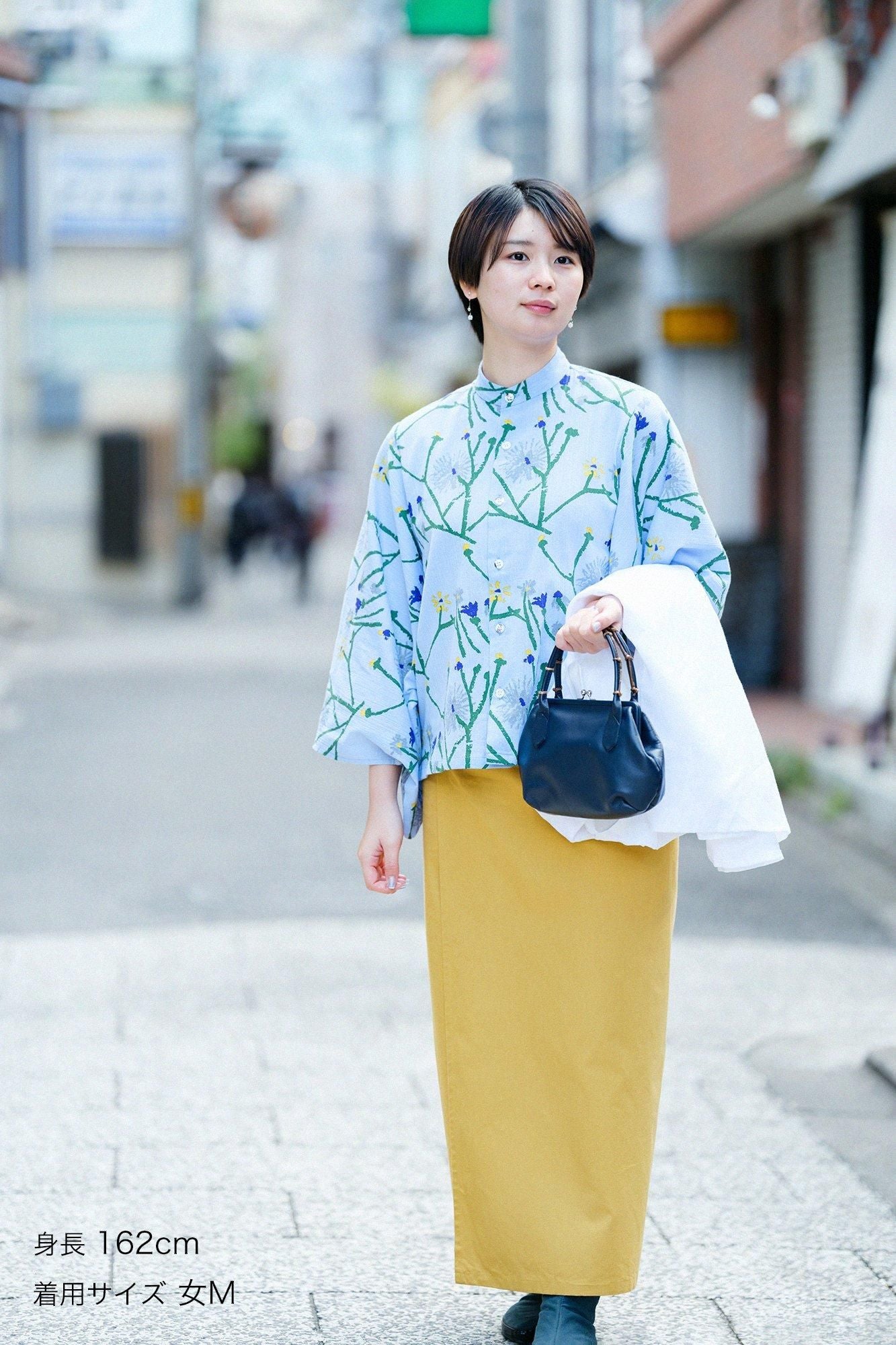 Chizimi Cotton 20/20 Kimono Sleeve Blouse / Walkway