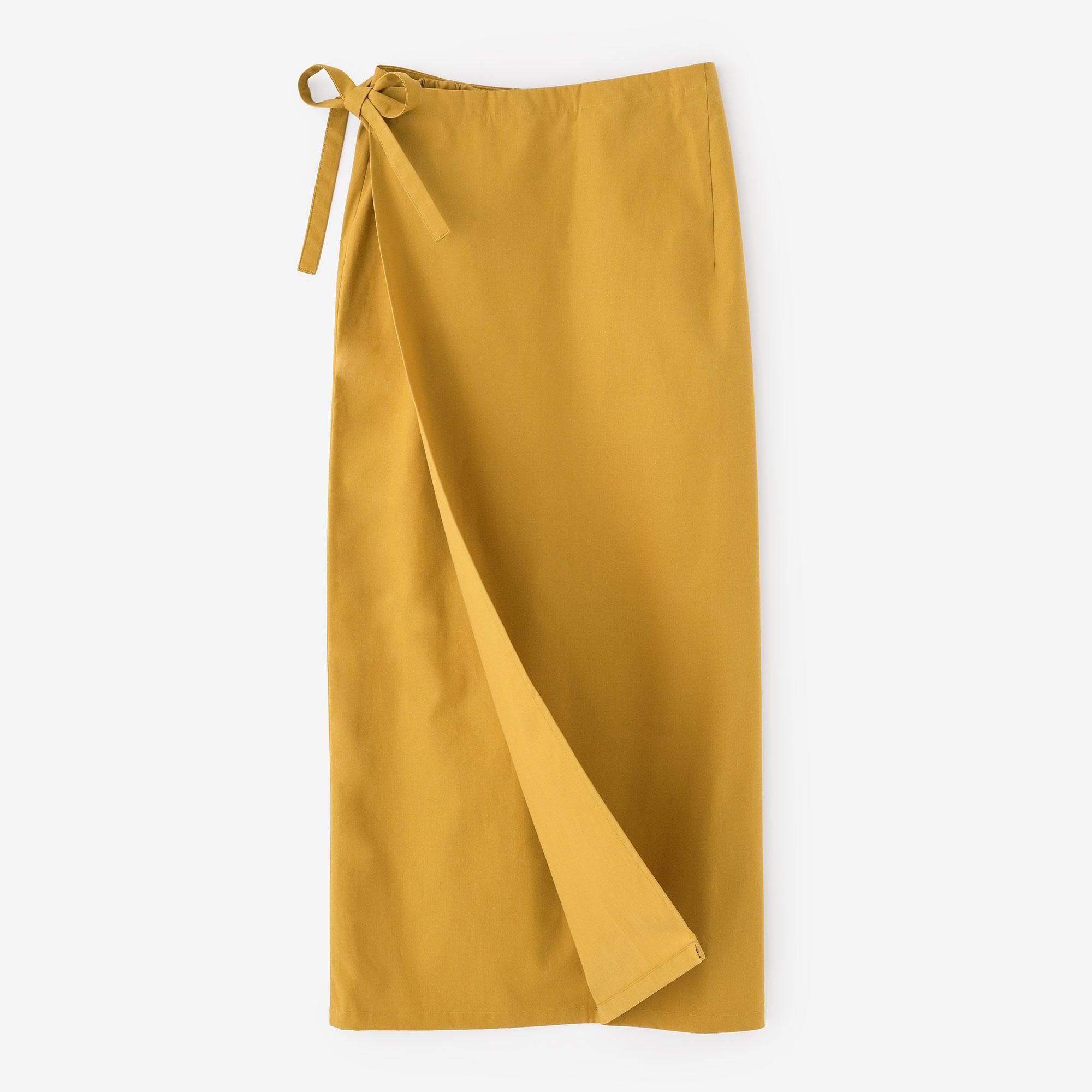 棉布裹裙/金黃色
