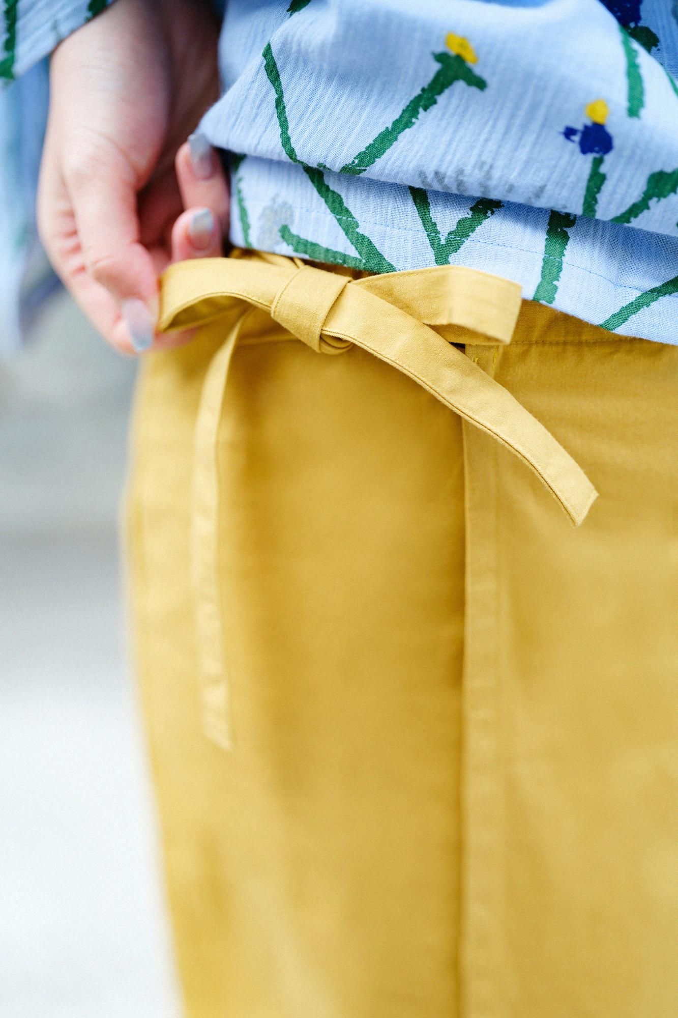 棉布裹裙/金黃色