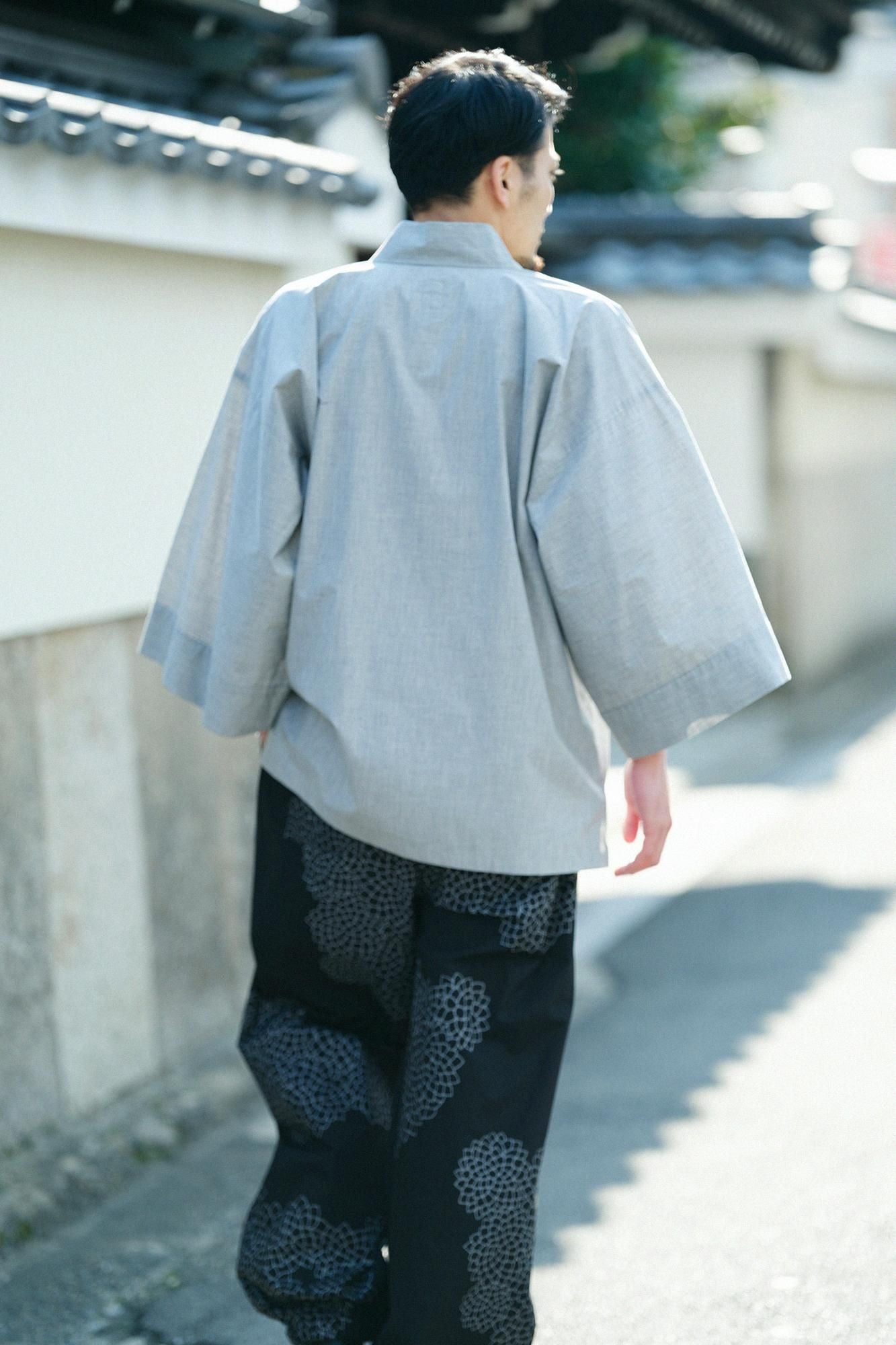 棉布風靡襯衣/淡灰色