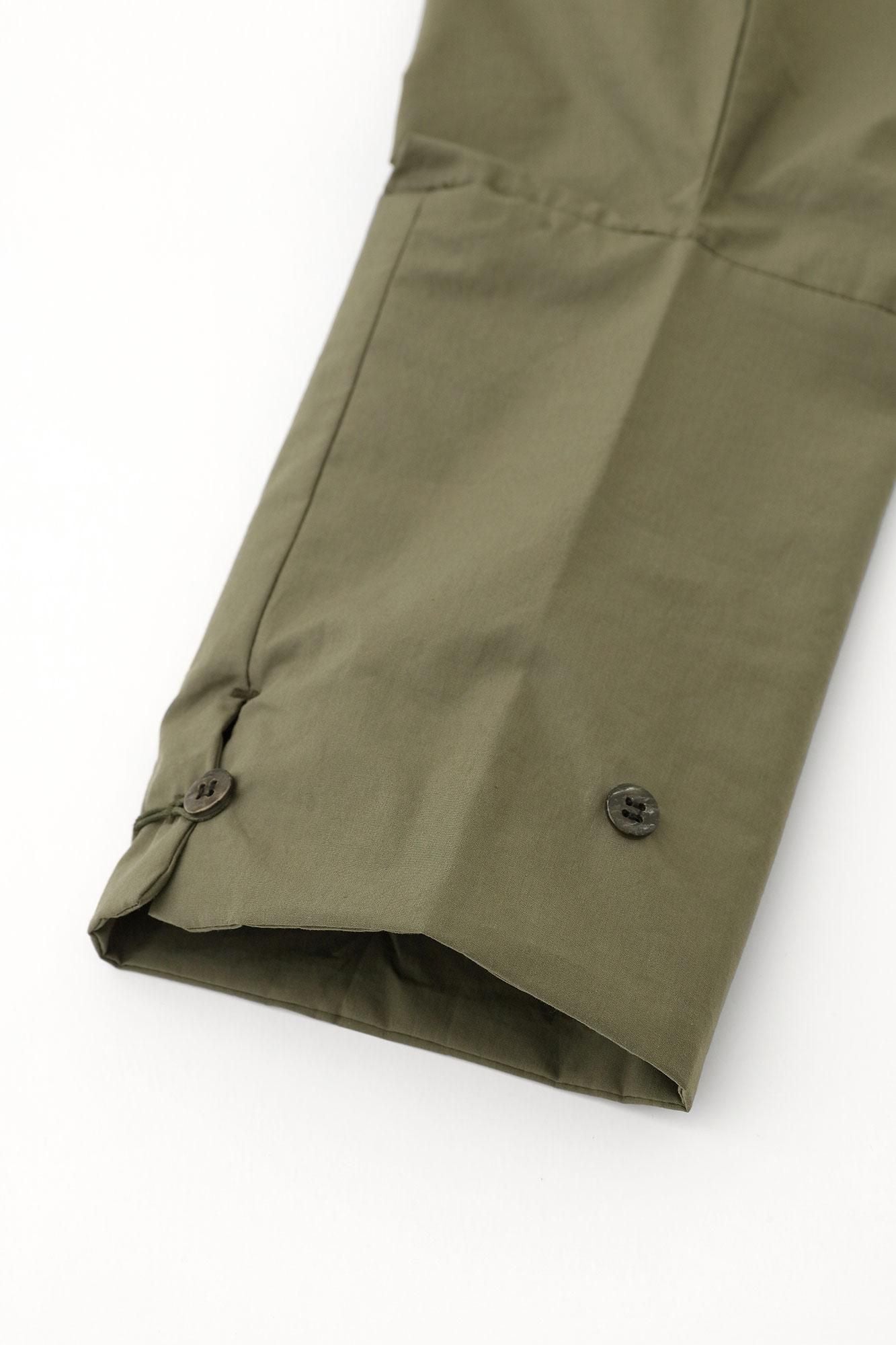 タイプライタークロス 立衿(たちえり) 筒袖襯衣(つつそでしんい)/鶸茶(ひわちゃ)