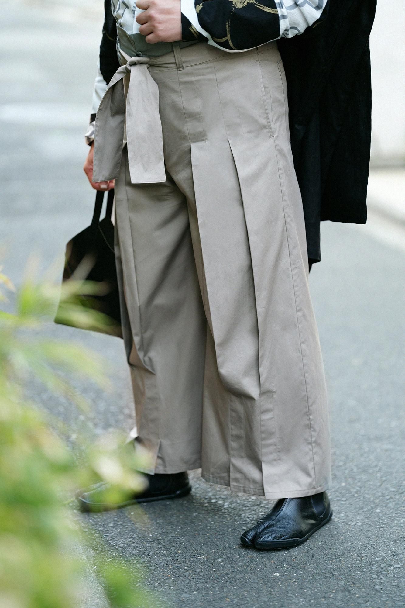 Twill Weave Hakama Pants / Dark Grey