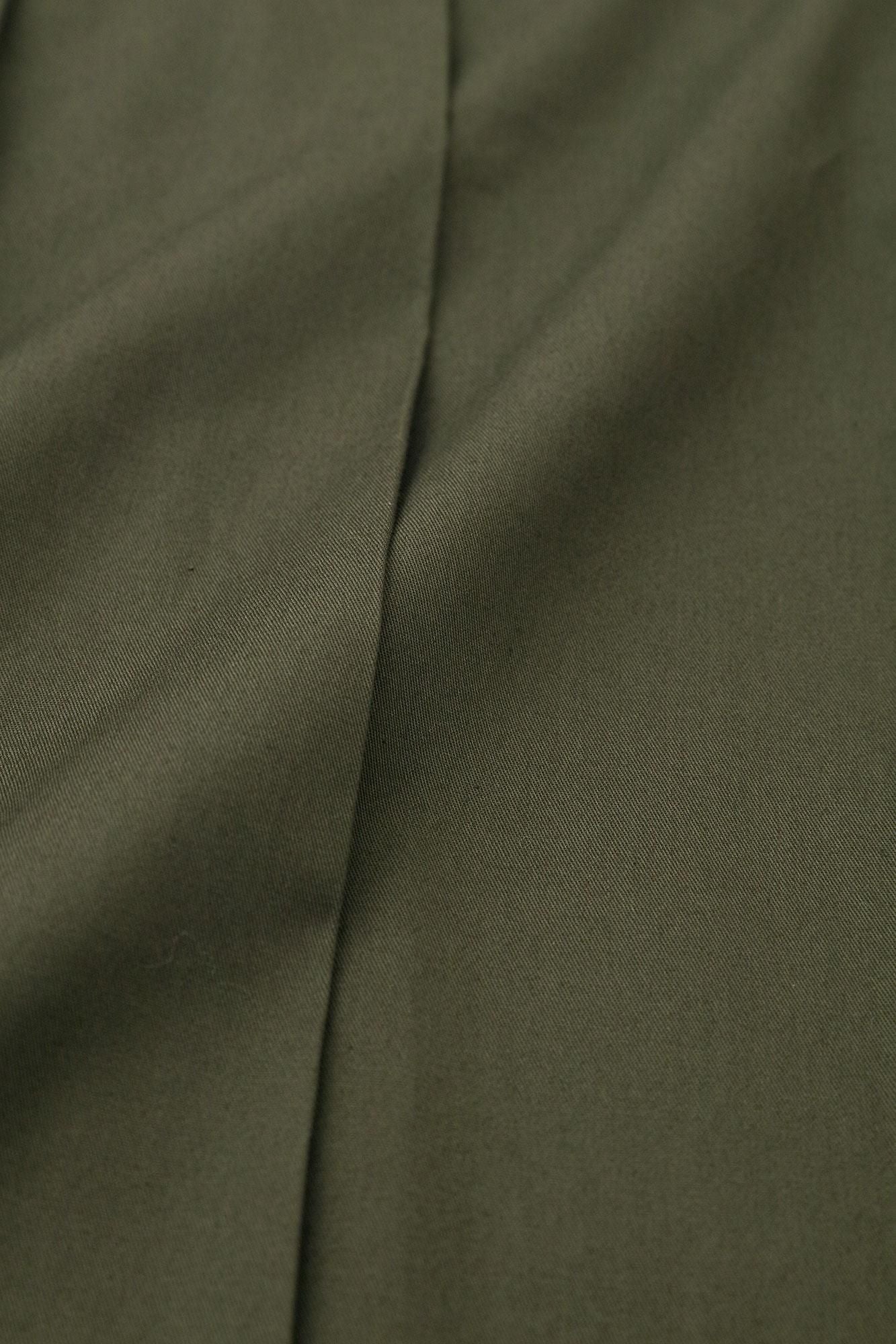 斜紋織 袴形褲/柚葉綠色