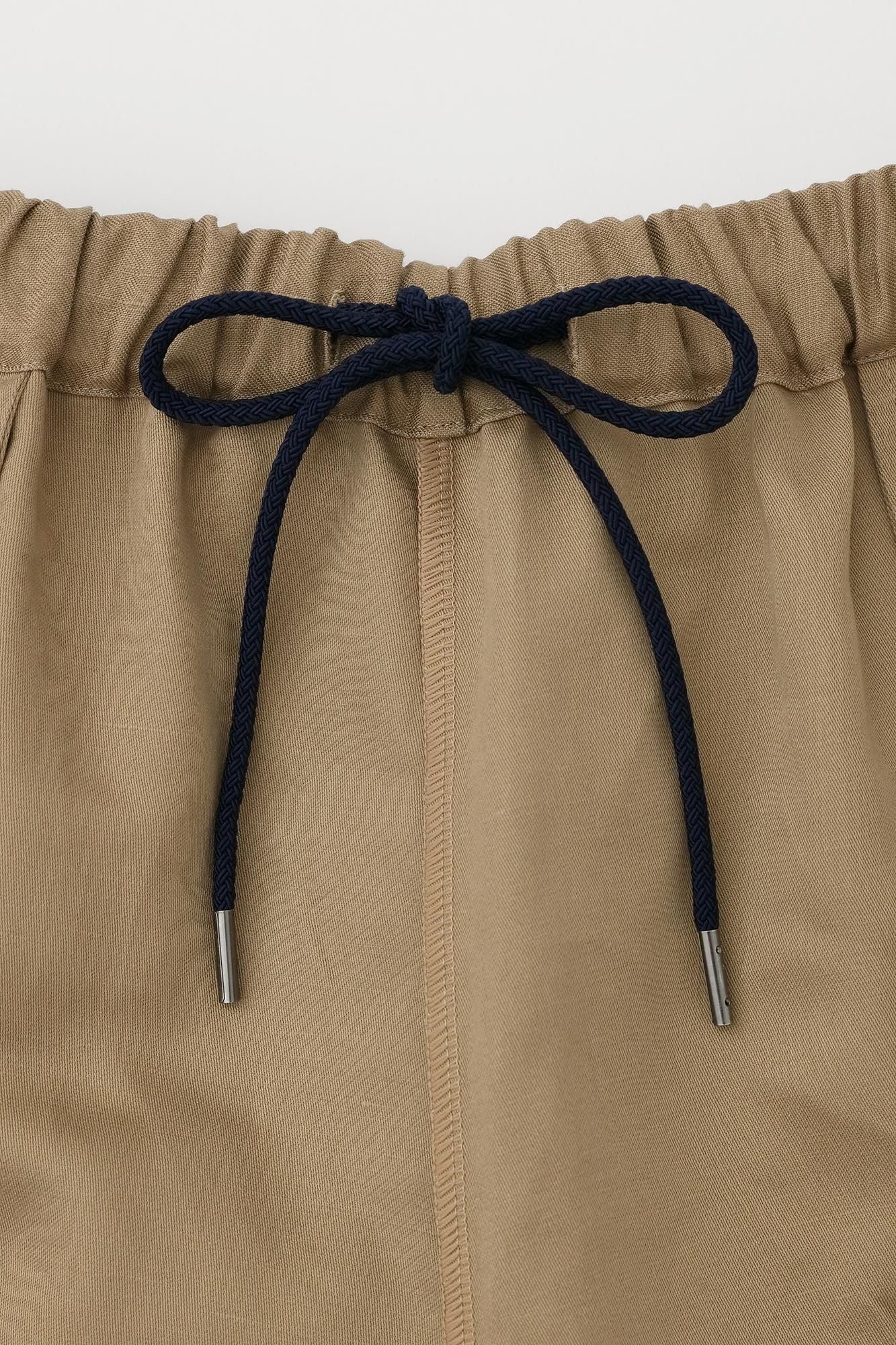 Cotton-linen Blended Weave Wide-legged Pants Odayaka / Pine Brown