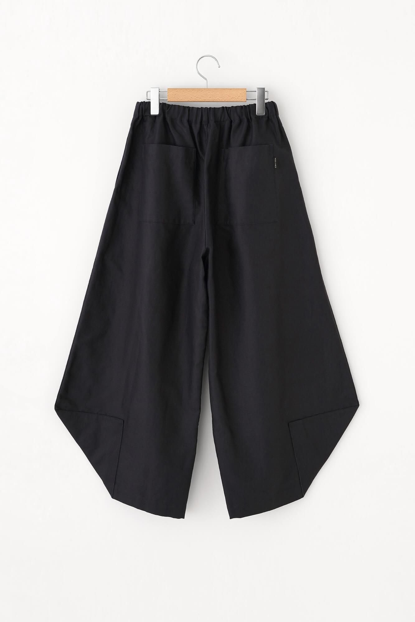 Cotton-linen Blended Weave Wide-legged Pants Odayaka / Dark Navy