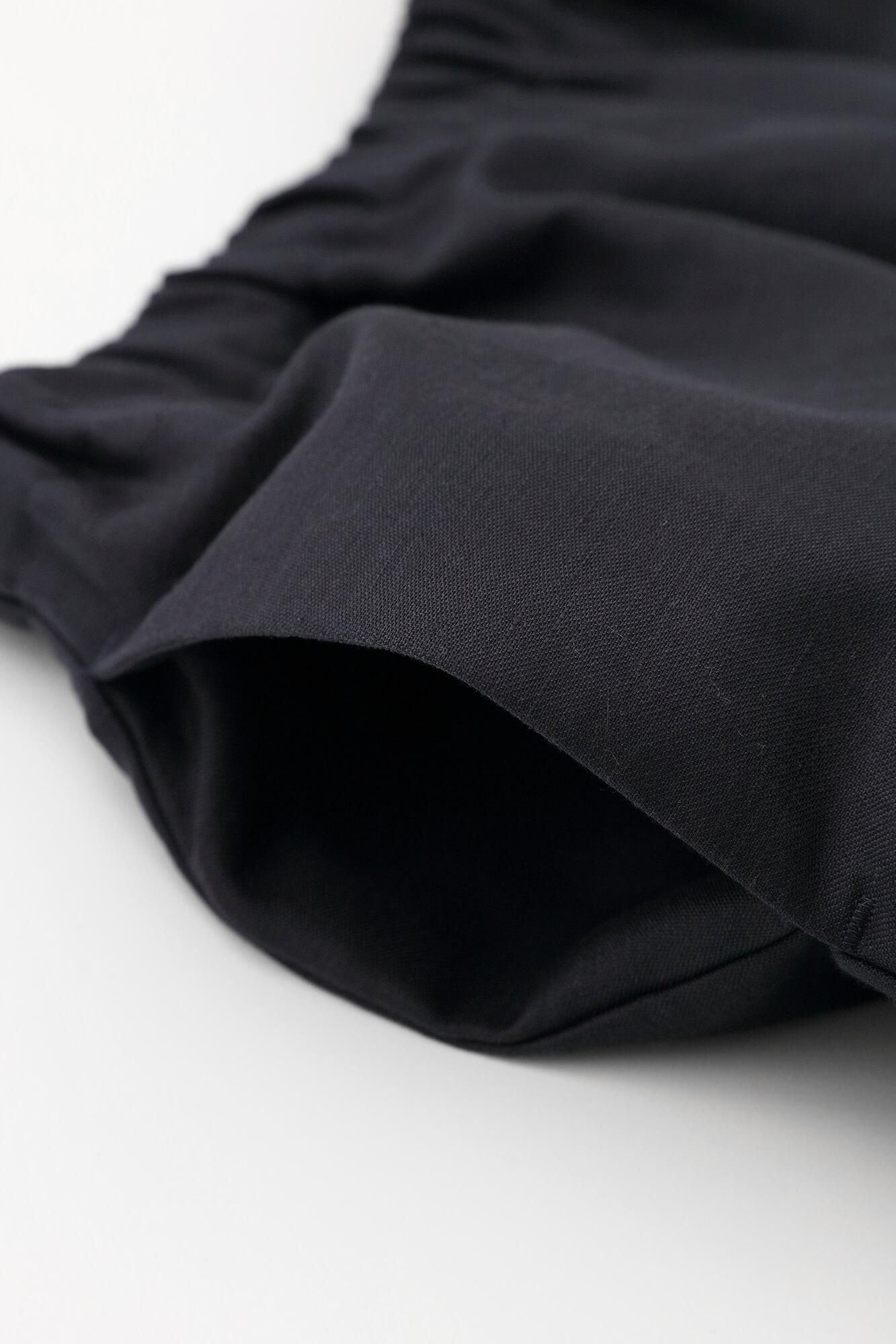 Cotton-linen Blended Weave Wide-legged Pants Odayaka / Dark Navy