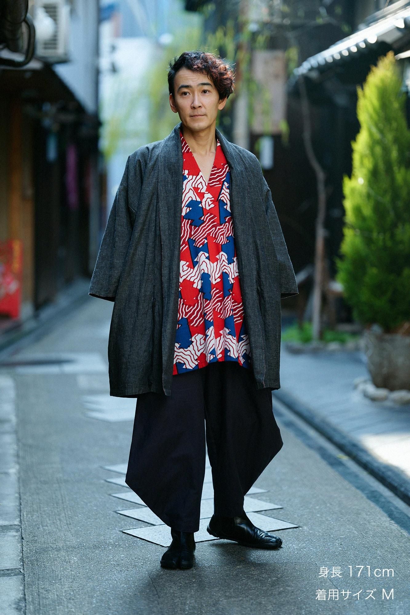 Cotton-linen Blended Weave Wide-legged Pants Odayaka / Dark Navy