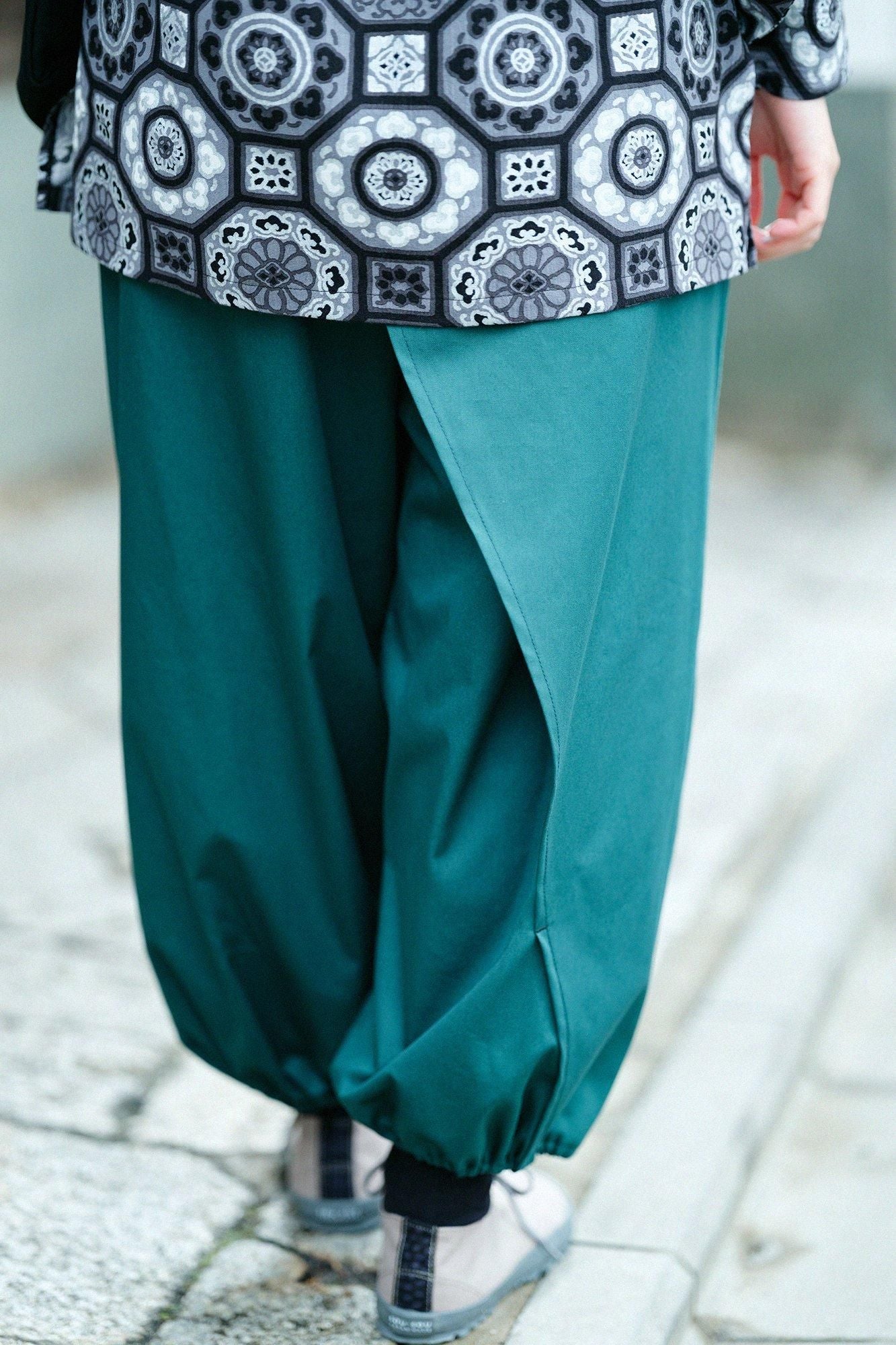 【net限定】綾織(あやおり) 手柄寛衣下(たかみかんいした)/海緑色(かいりょくしょく)