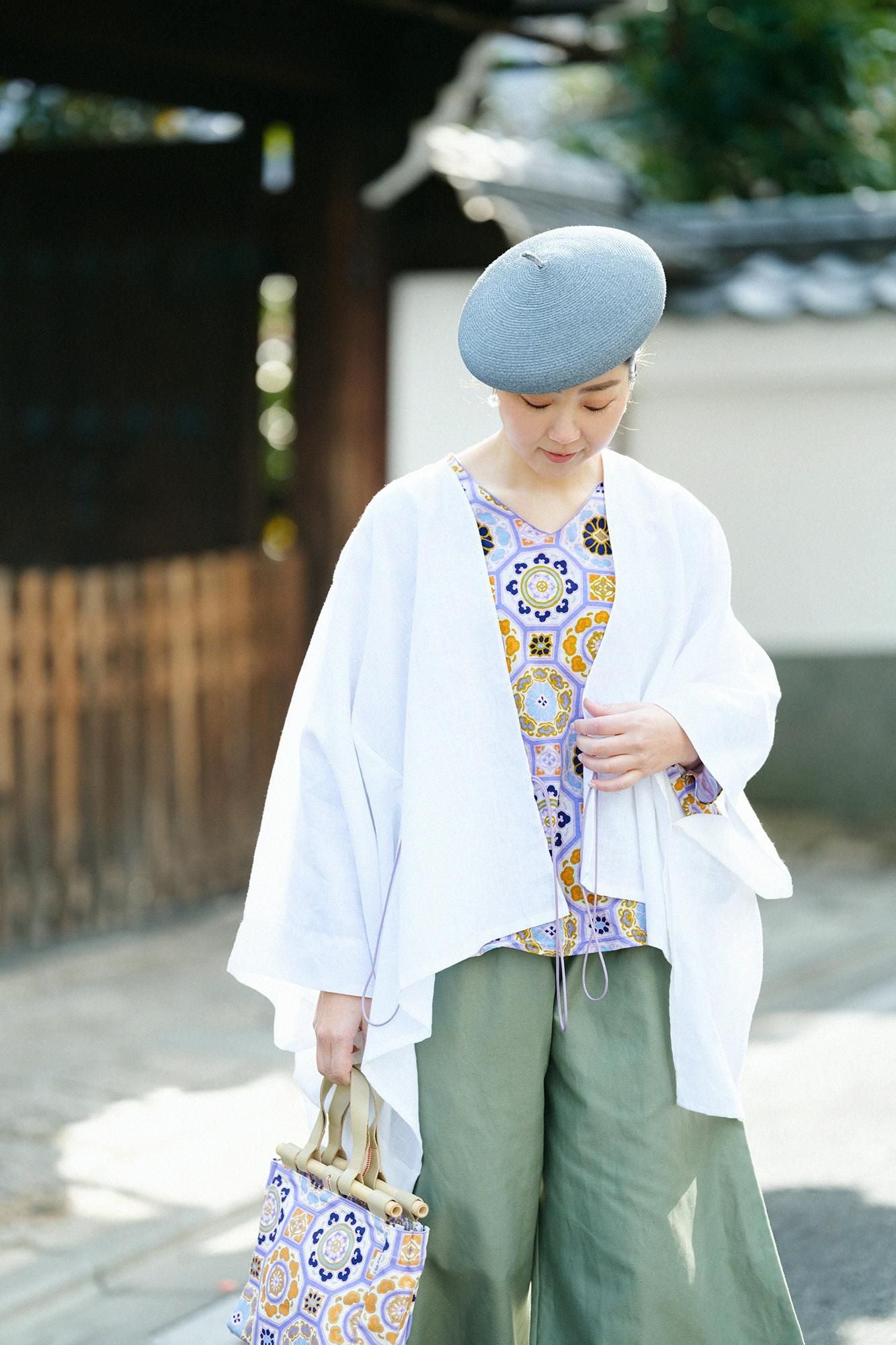 小袖上衣/華麗 紅藤色