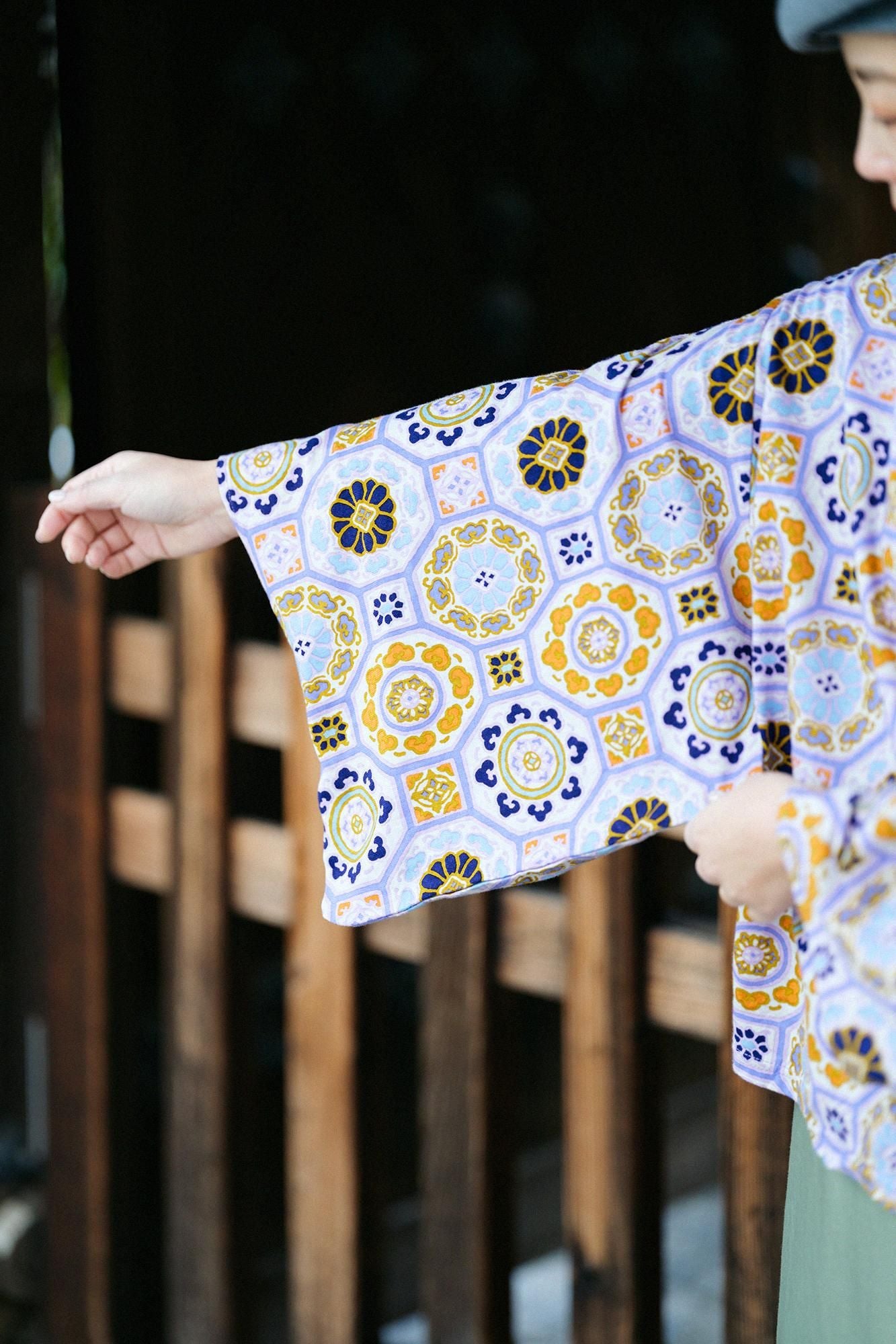 小袖上衣/華麗 紅藤色