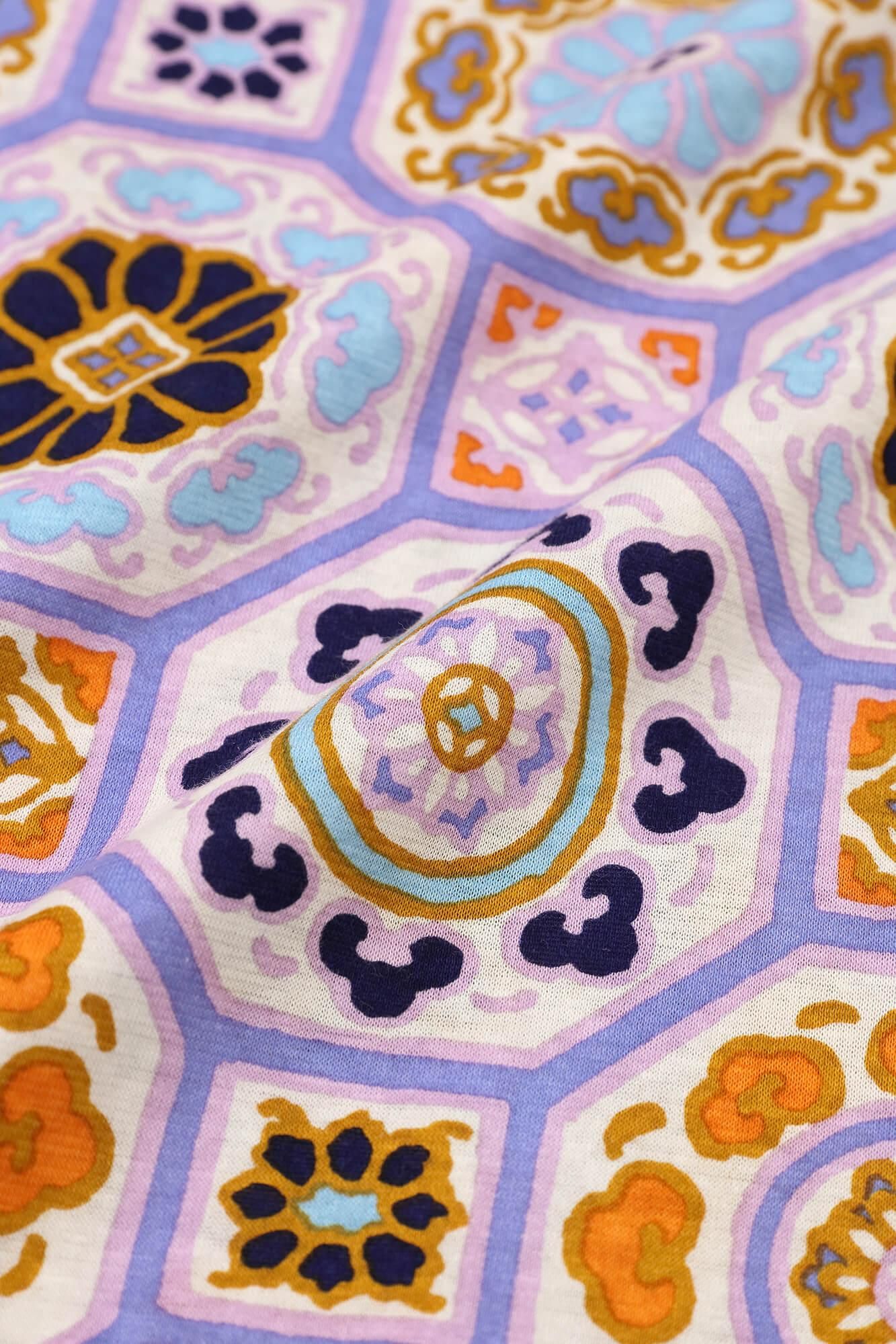 小袖上衣/華麗 紅藤色