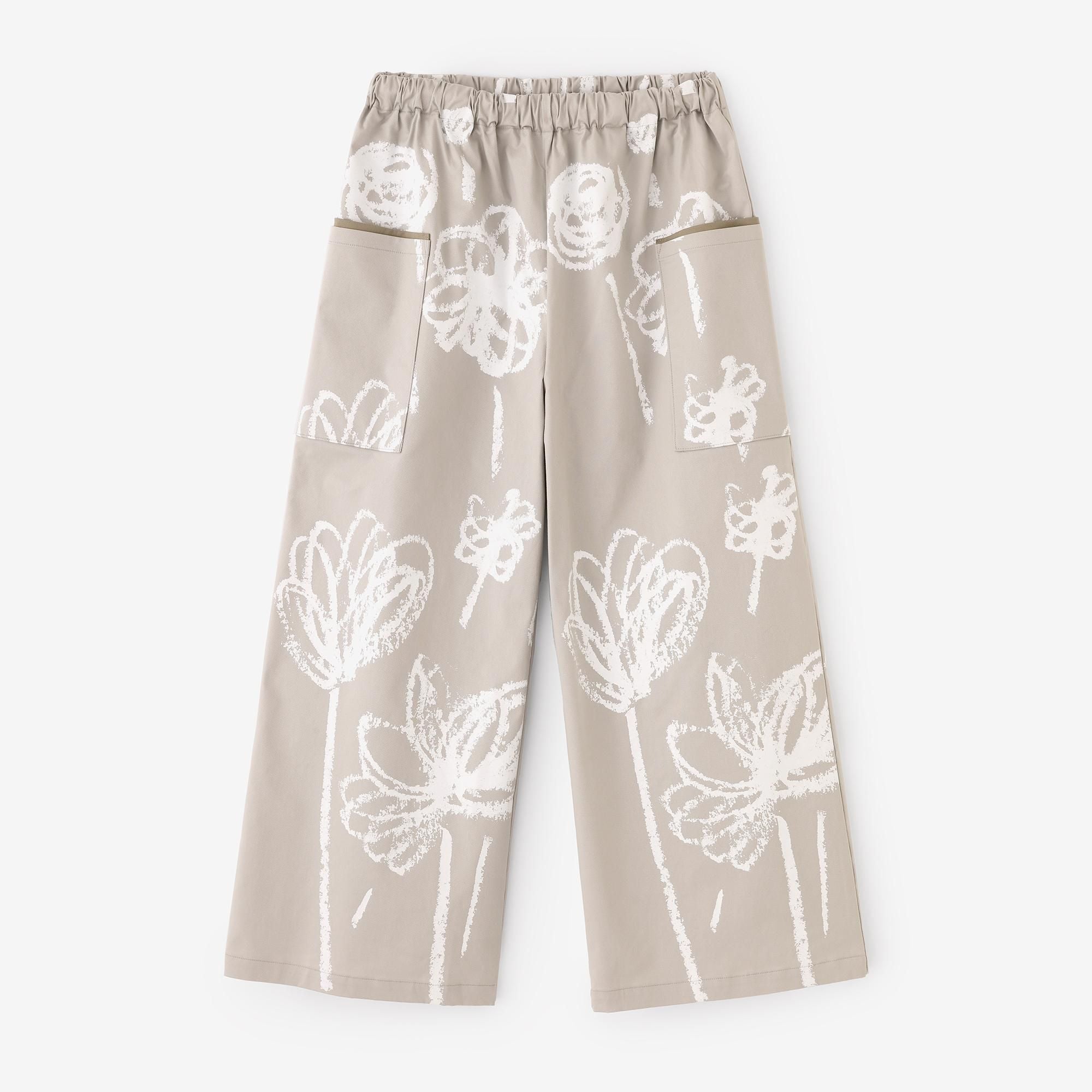 【net limited】Shin Reverse Twill Square Pockets Monpe Pants/Gently Light Grey(kiNuNefigure)