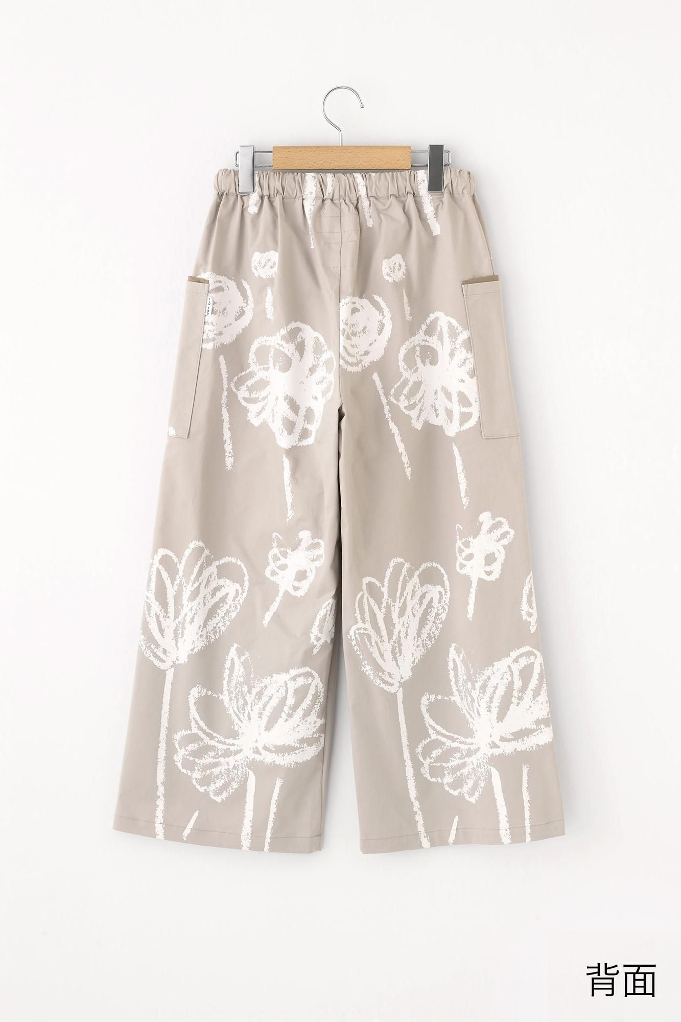 【net limited】Shin Reverse Twill Square Pockets Monpe Pants/Gently Light Grey(kiNuNefigure)