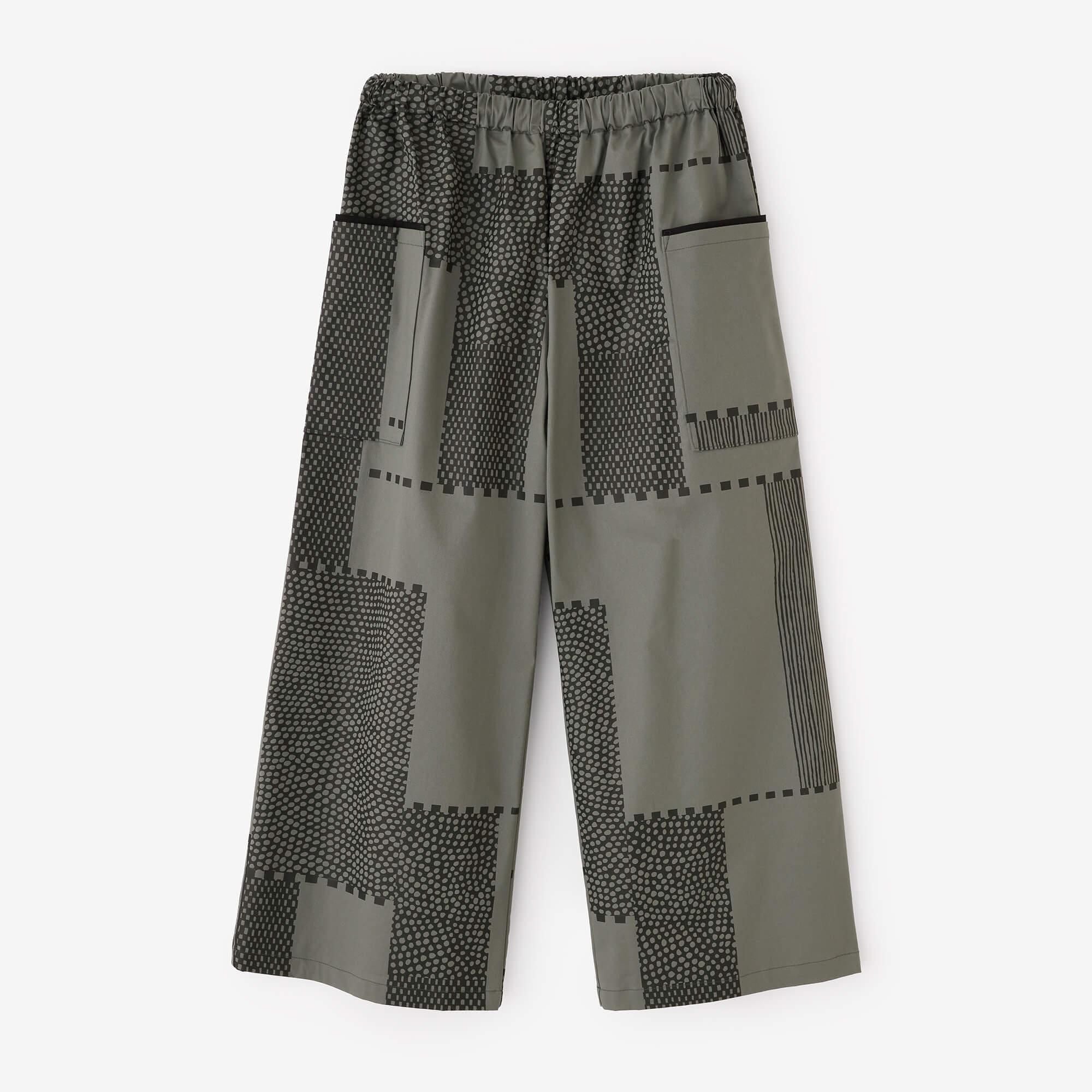 Square Pockets Monpe Pants Shin Reverse Twill Intervals Turtledove Color