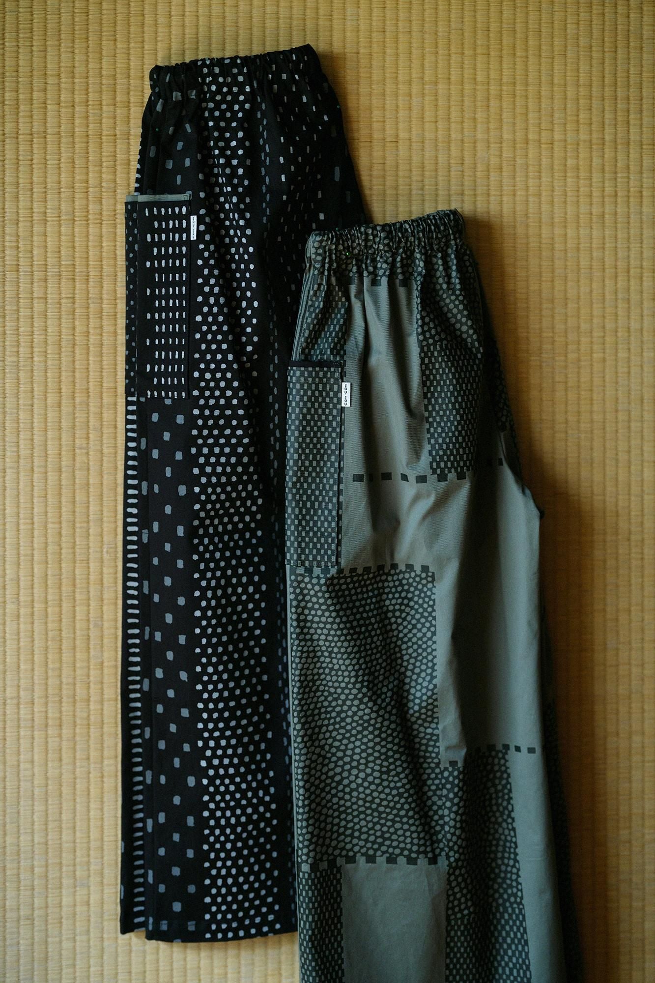 Square Pockets Monpe Pants Shin Reverse Twill Intervals Turtledove Color