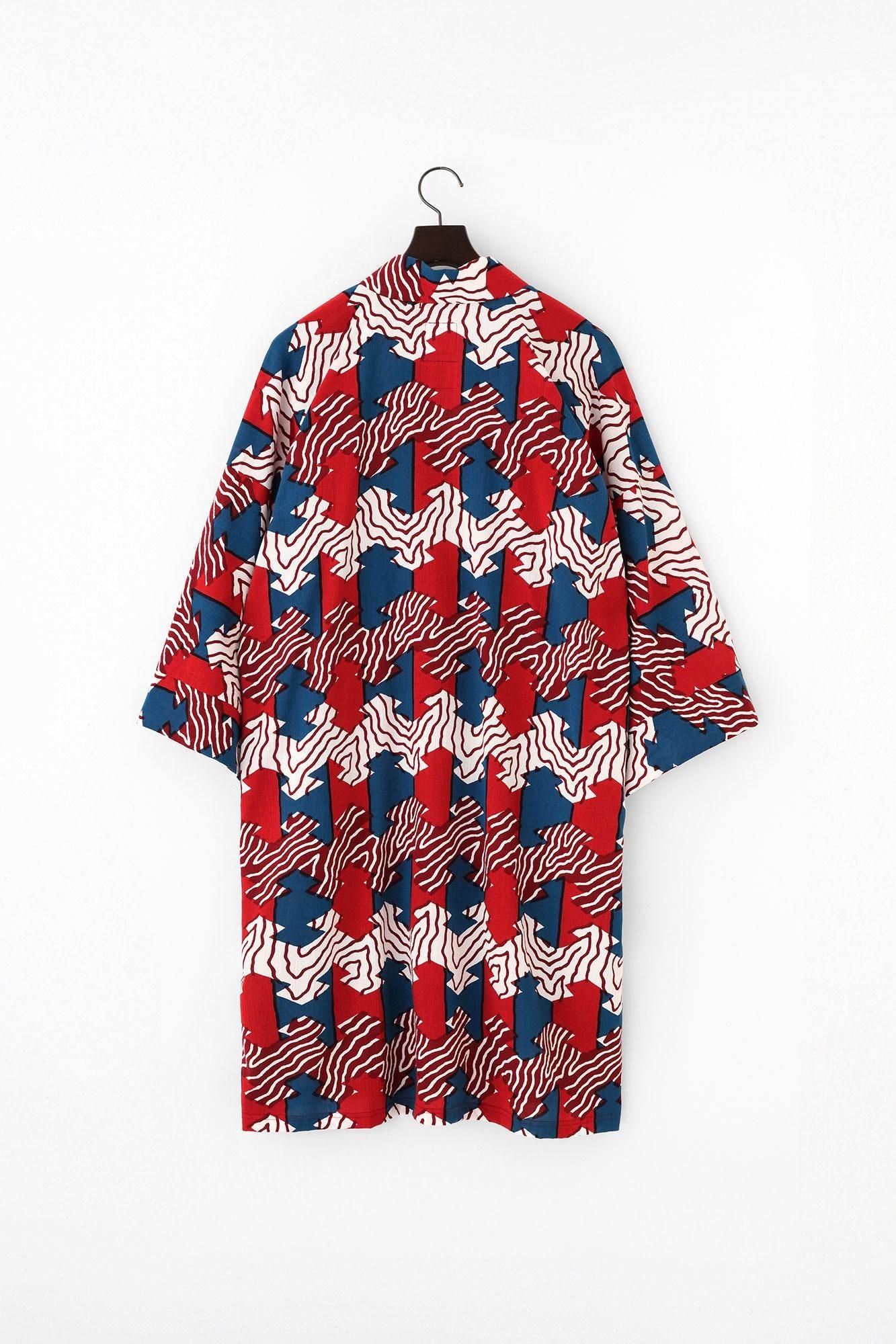 Chizimi Cotton 20/20 Long Fubi Kimono Shirt / Pine Bark Lozenges