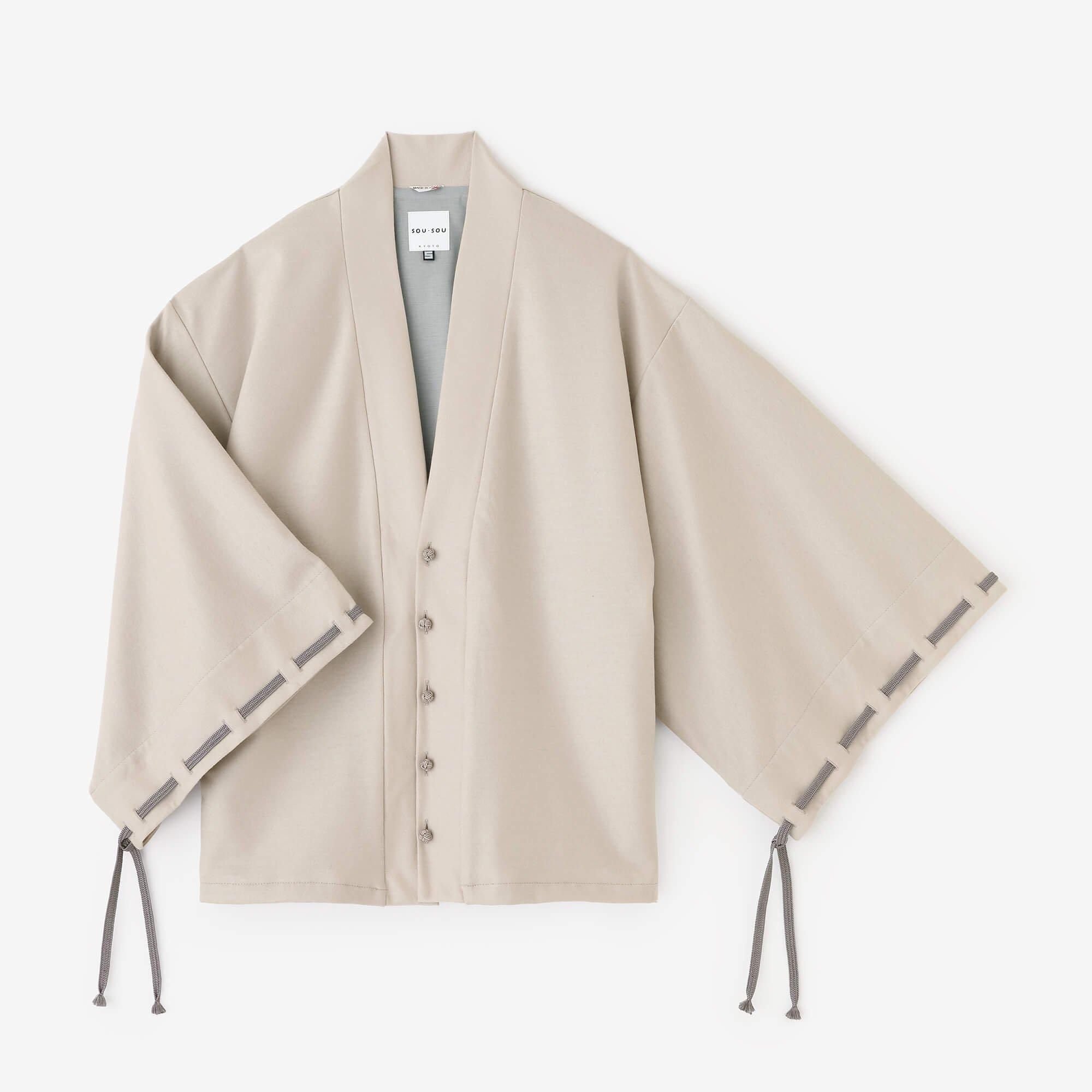 梳毛 斜紋織 伯爵外套 宮中袖 附裡襯/淡粉紅色