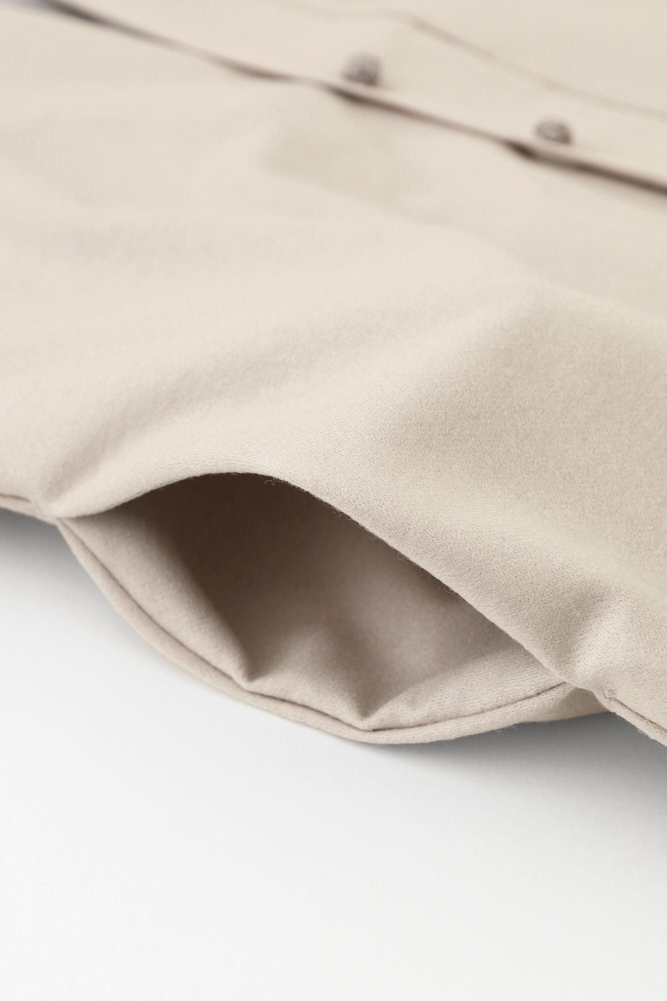 梳毛 斜紋織 伯爵外套 宮中袖 附裡襯/淡粉紅色