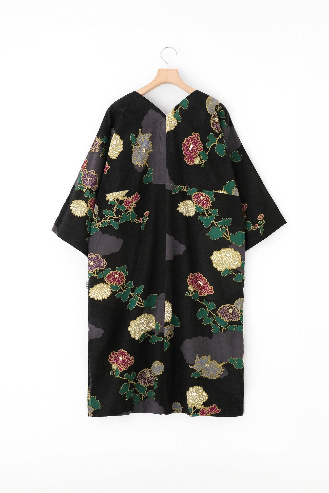 知多木棉文 大帷洋裝/.雲取菊