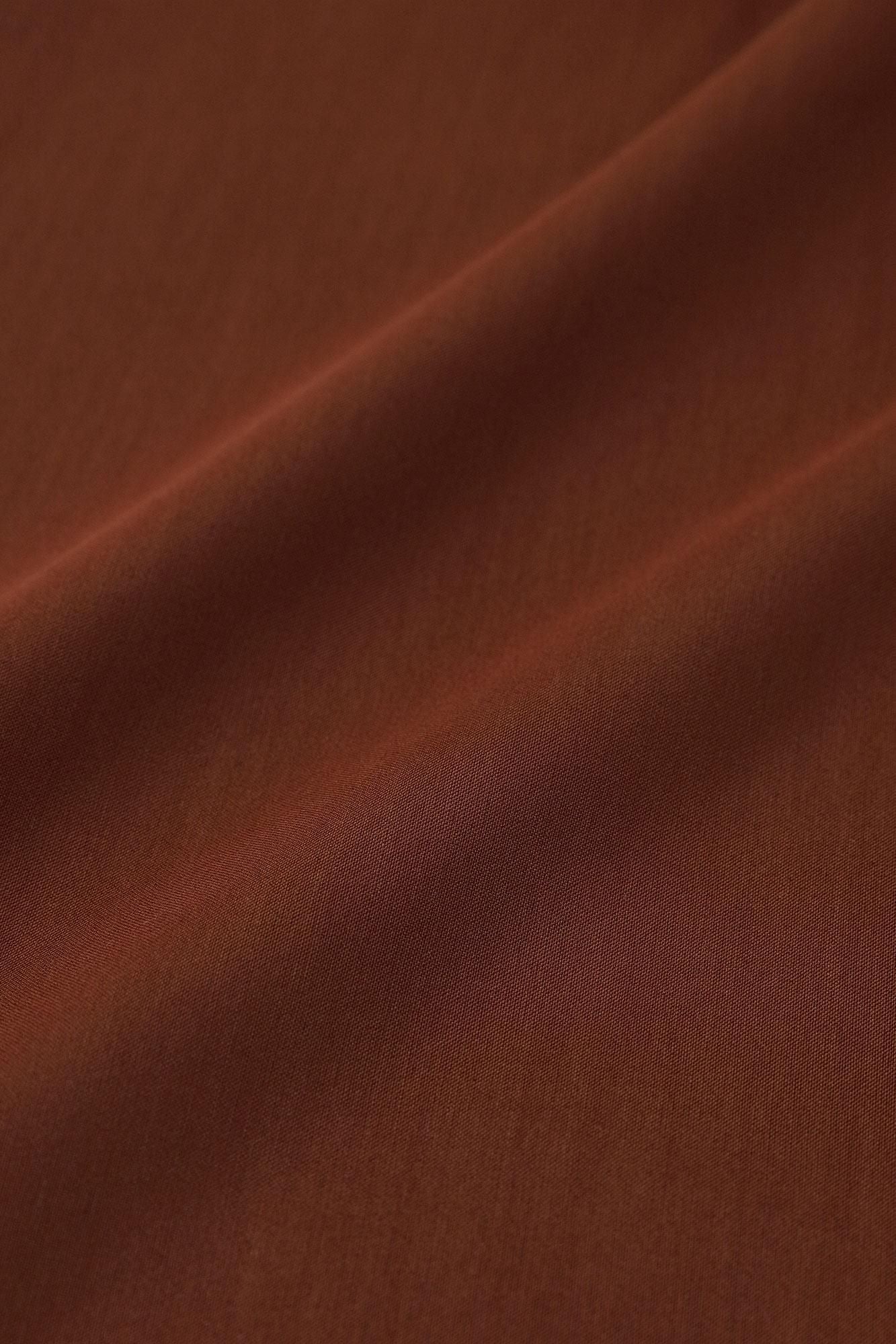 伸麻混紡 和服褲裝/紅棕色